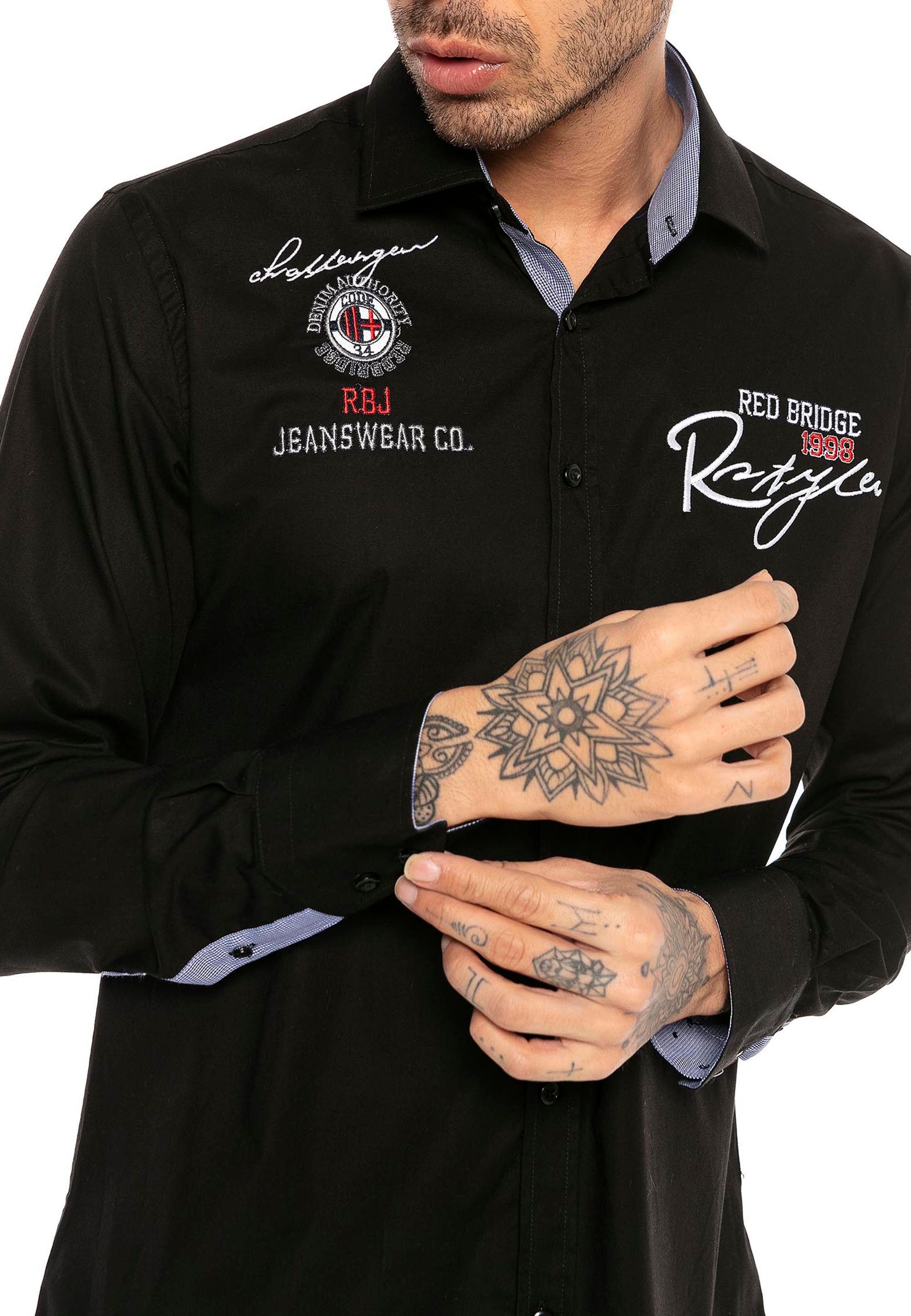 RedBridge Langarmhemd mit hochwertigen Stickereien Elegantes günstig online kaufen