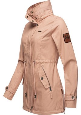 Marikoo Outdoorjacke Nyokoo modische Baumwoll Übergangsjacke mit großer Kapuze