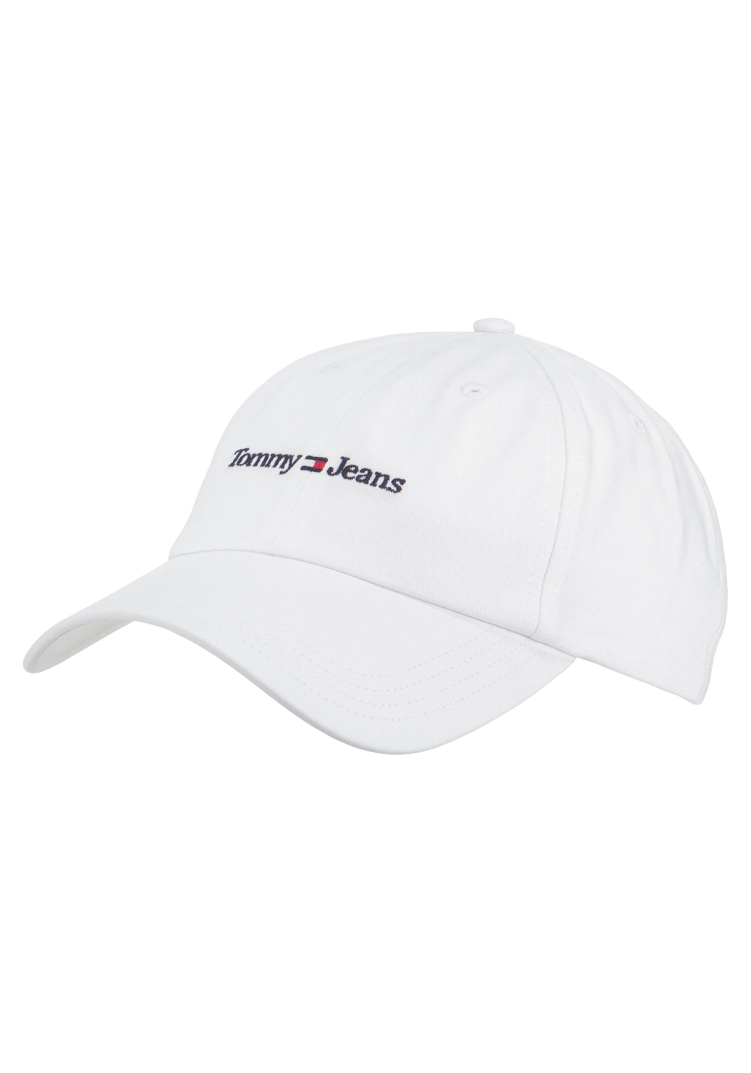 Tommy Jeans Baseball Cap Bio-Baumwolle aus weiß