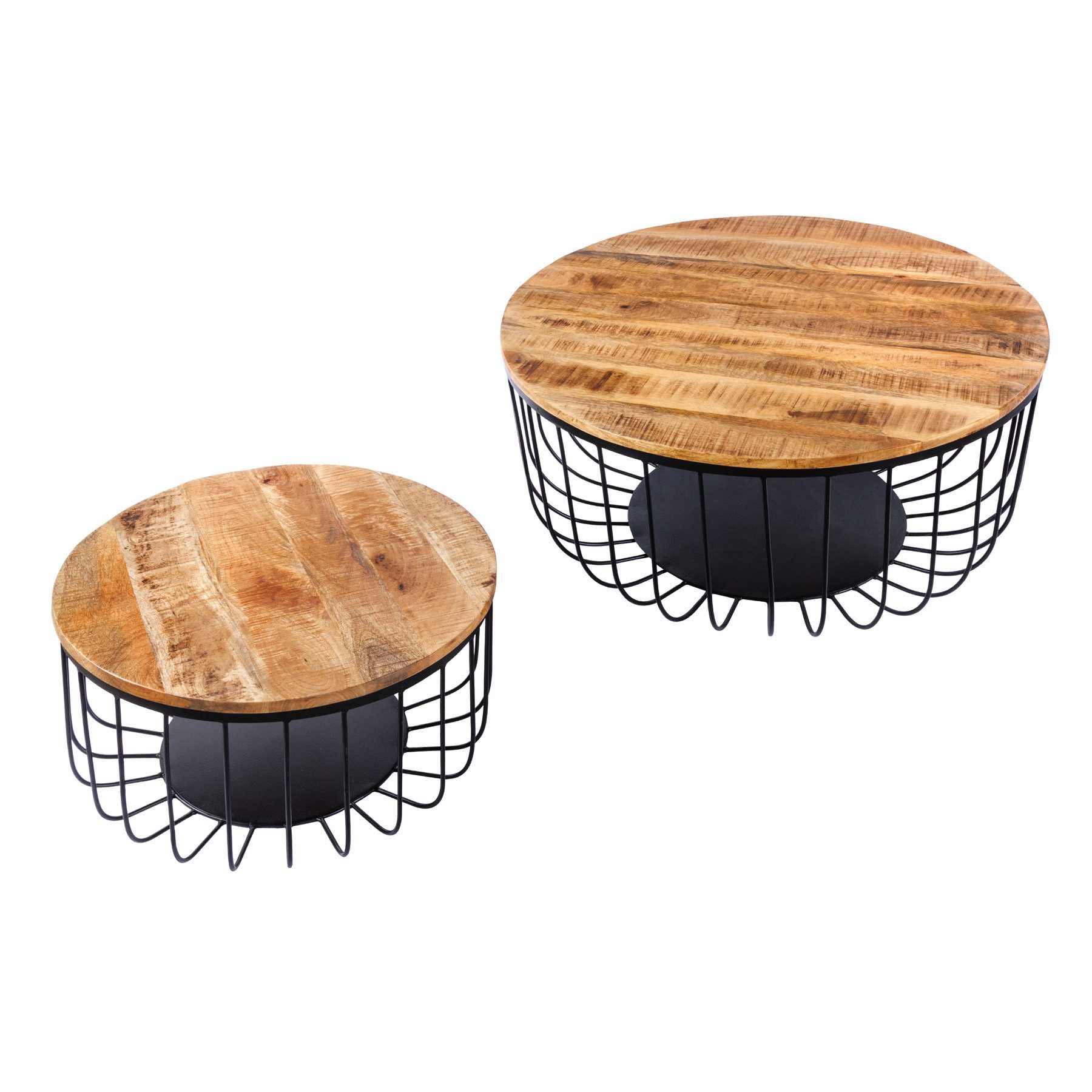 riess-ambiente Couchtisch STORAGE Ø70cm natur / günstig online kaufen