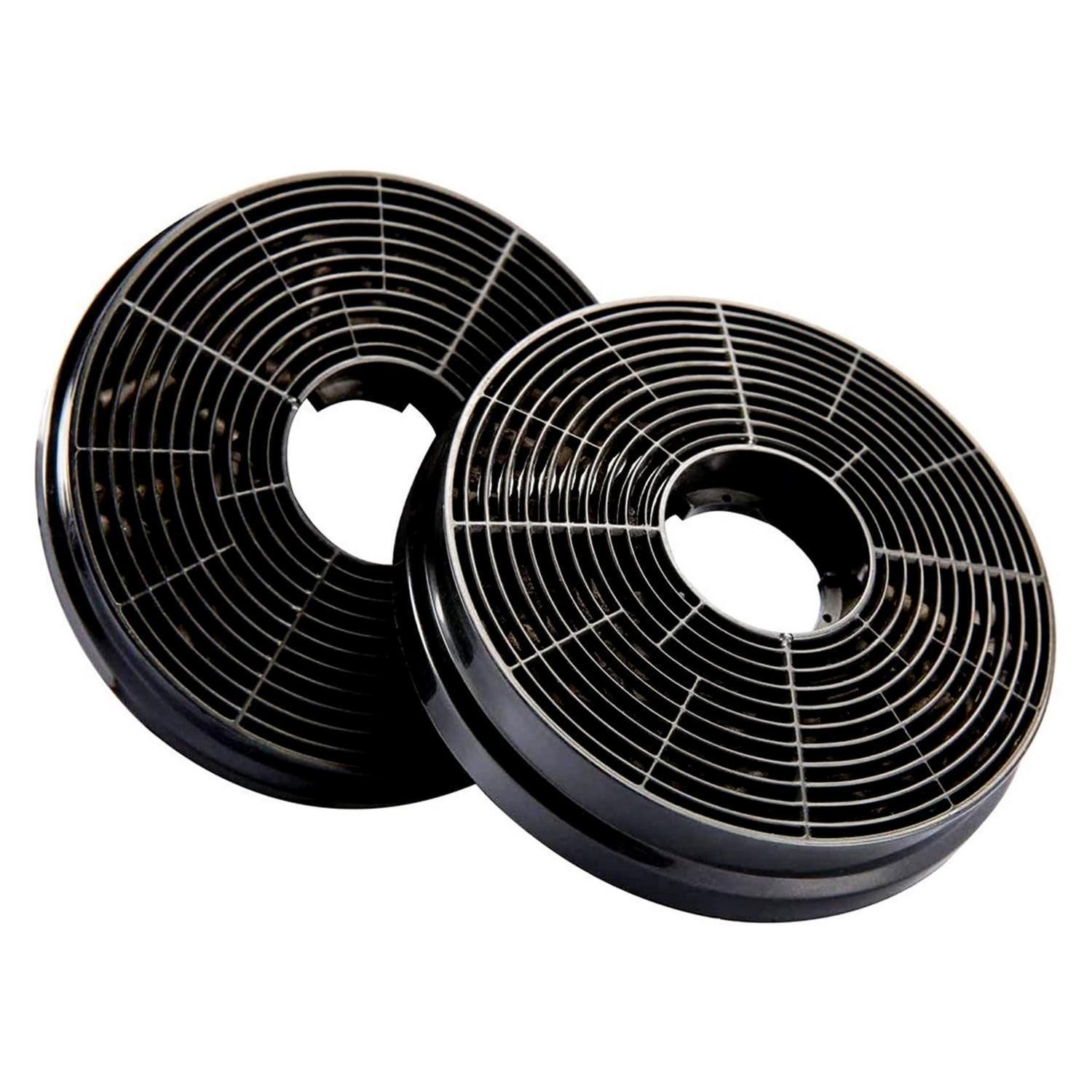 LuxusKollektion Aktivkohlefilter Aktivkohlefilter 2er Set Schwarz Ø175mm