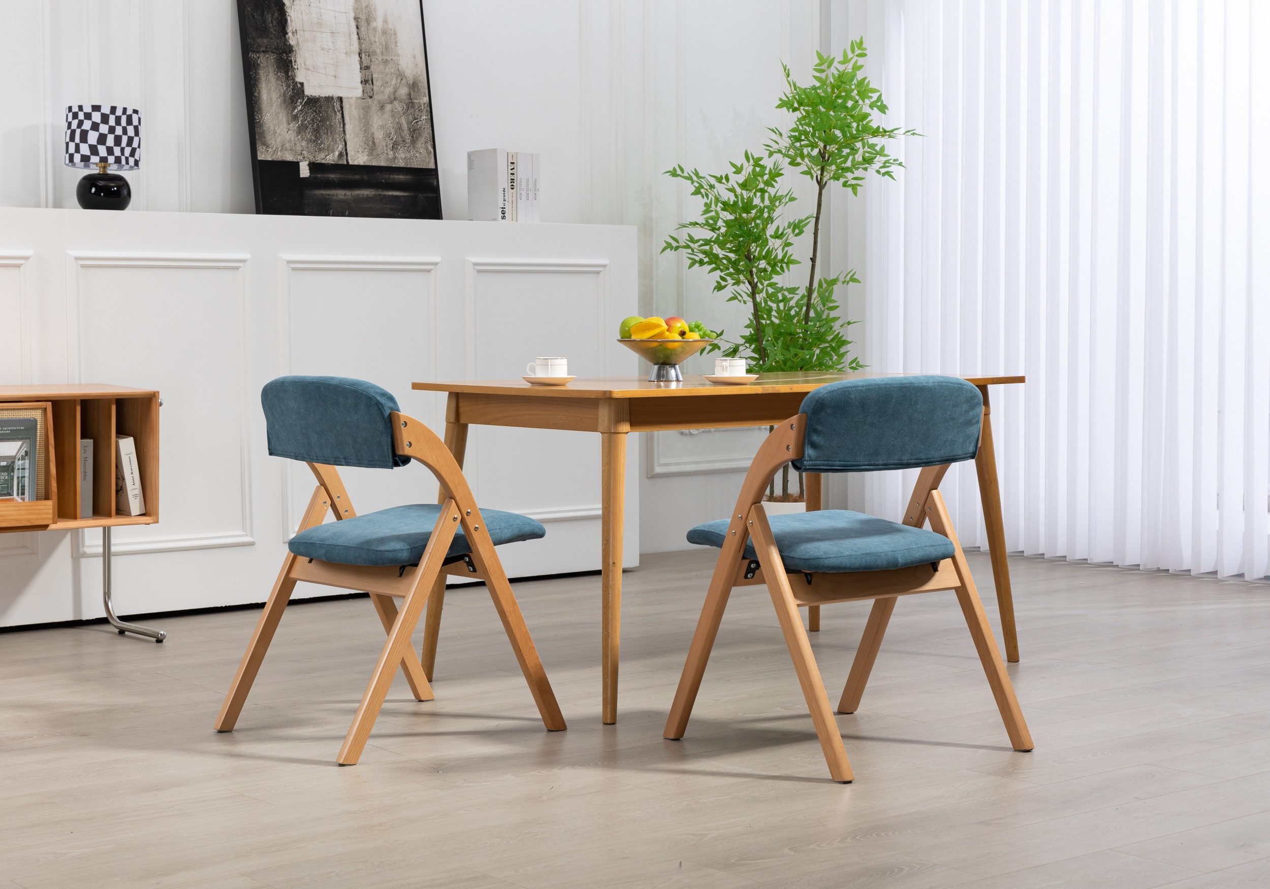 autolock Klappstuhl Polsterstuhl stapelbare aus Massivholz mit abnehmbaren Bezügen (2 St), Esszimmerstühle für Gäste, Küche, Büro, Hochzeitsfeiern, Picknicks