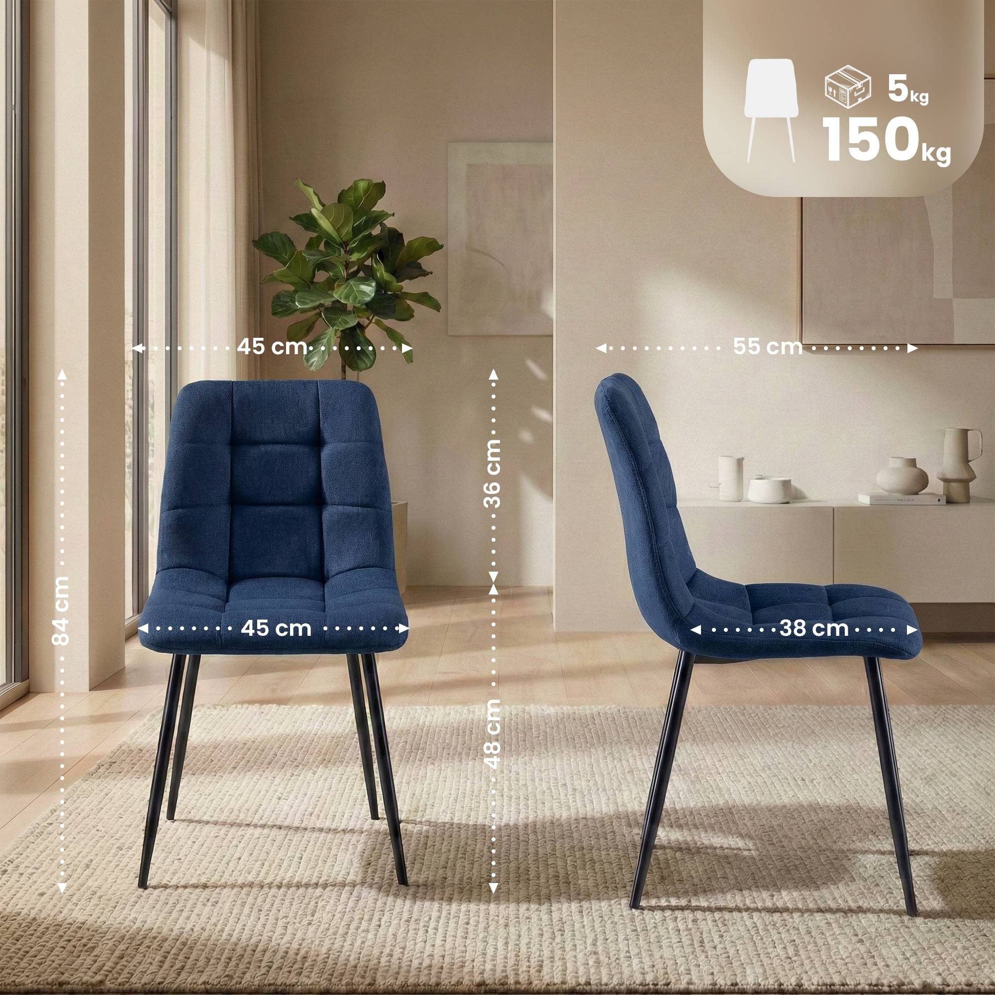 CLP Esszimmerstuhl Antibes Stoff (4er Set, 4 St), mit Stoffbezug, bis 150 k günstig online kaufen