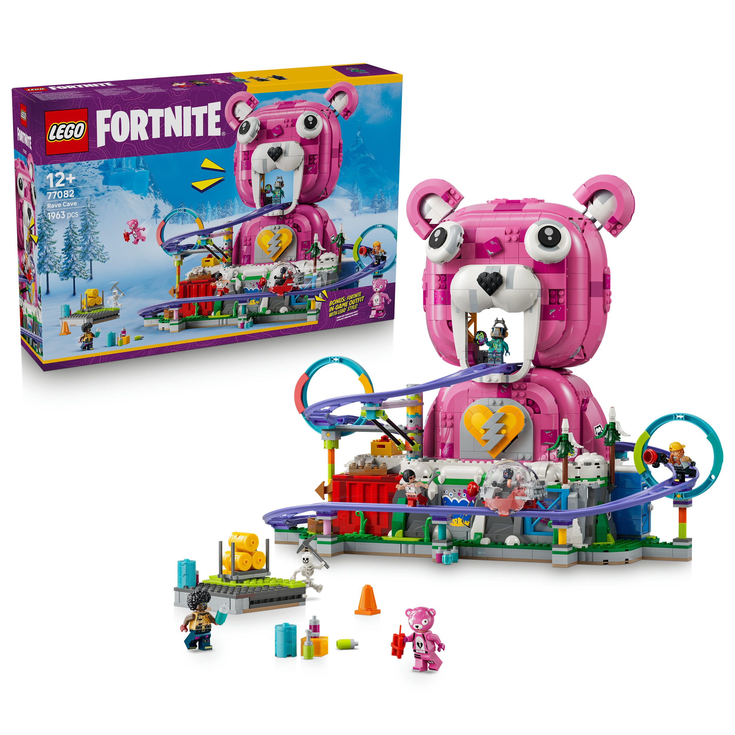 LEGO® Rave Cave (77082), LEGO Fortnite Konstruktionsspielsteine, (1963 St), Made in Europe