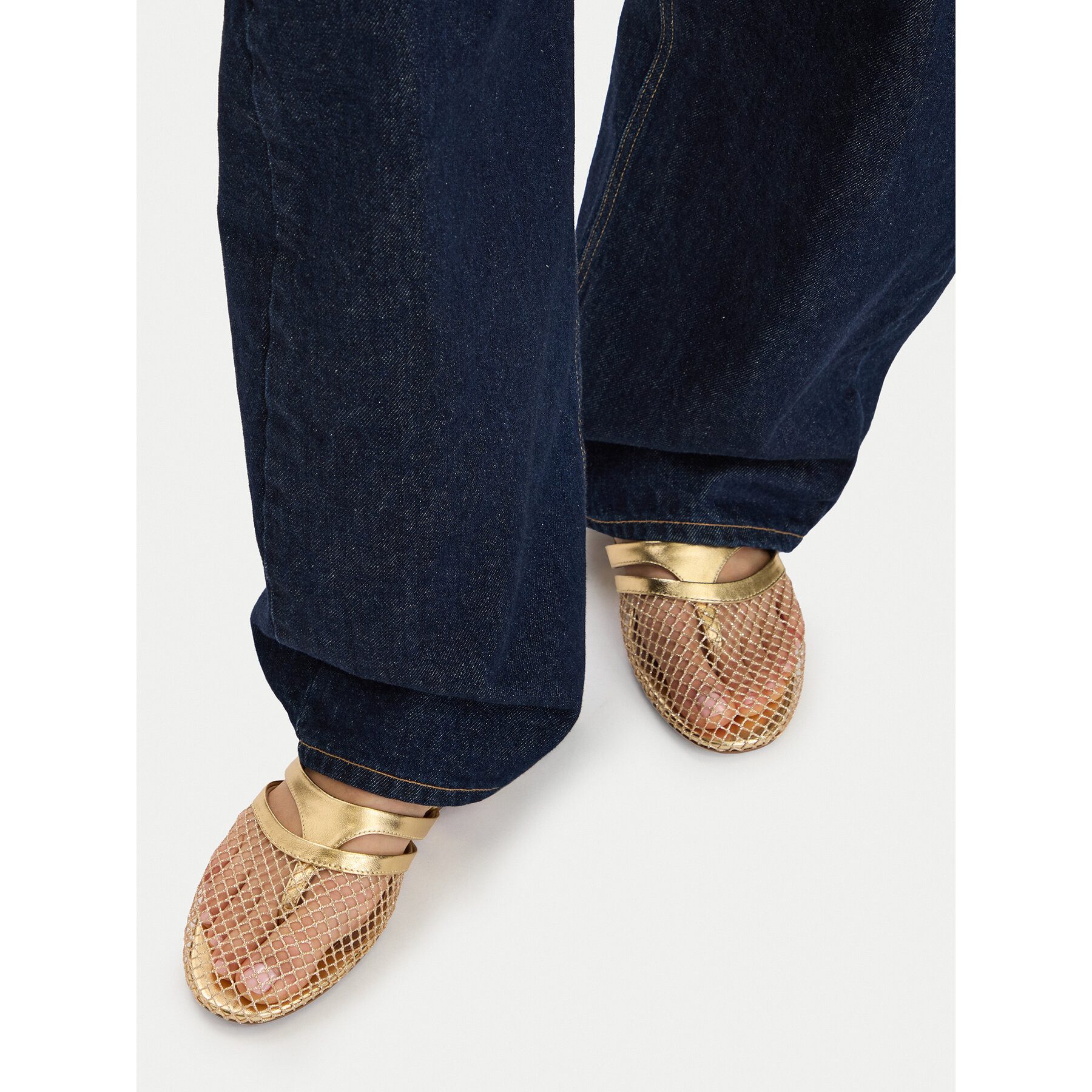 Badura Badura Damen-Flip-Flops Gold Badepantolette