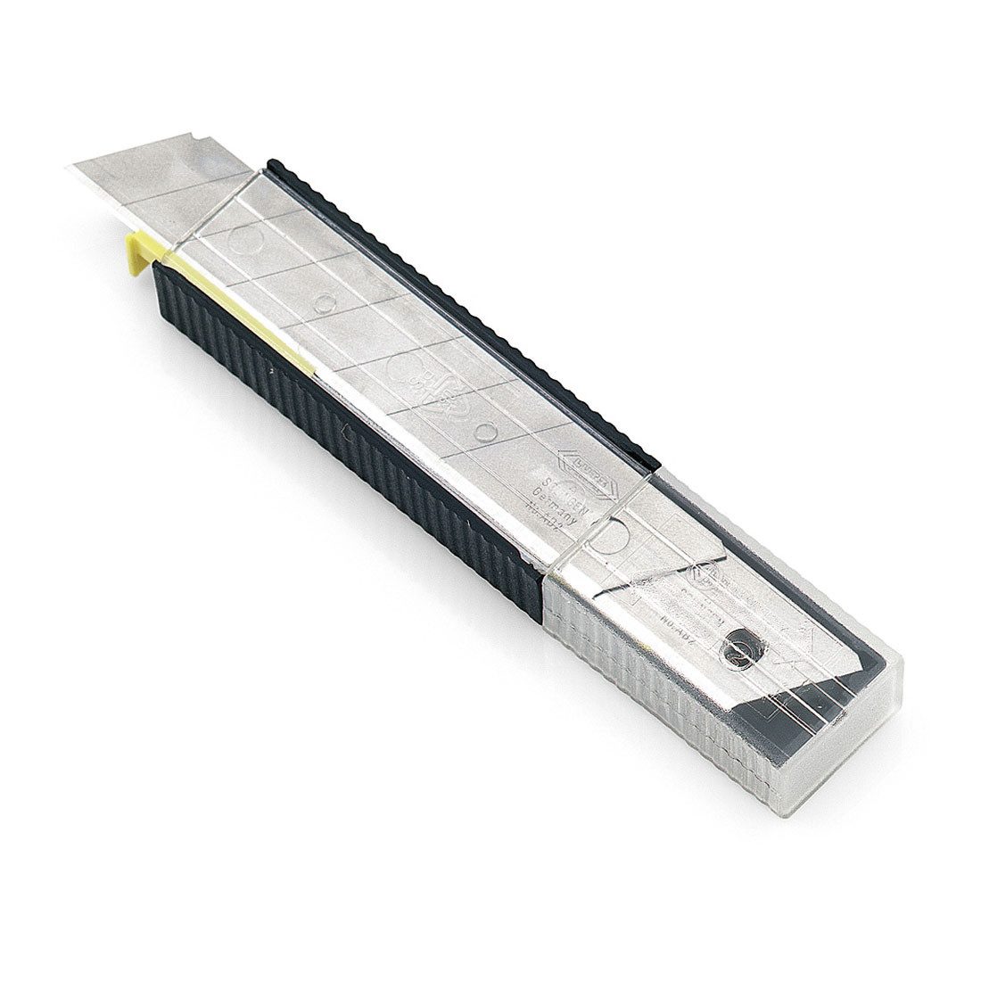 Nölle Cuttermesser Dispenser mit 10 Profi-Abbrechklingen, Spender Cutter Klingenhalter Messerhalter Schneidegerät Klingenbox