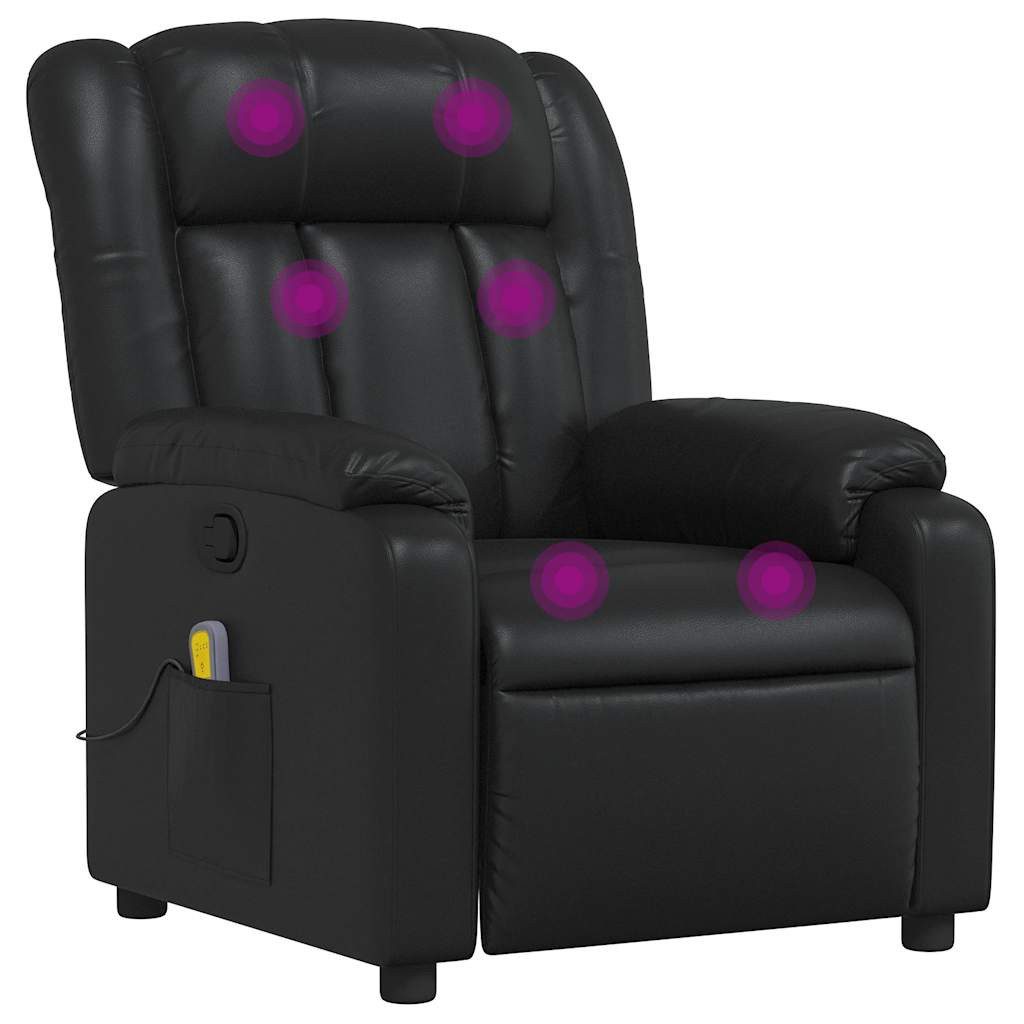 vidaXL Sessel Massagesessel Schwarz Kunstleder (1-St) günstig online kaufen