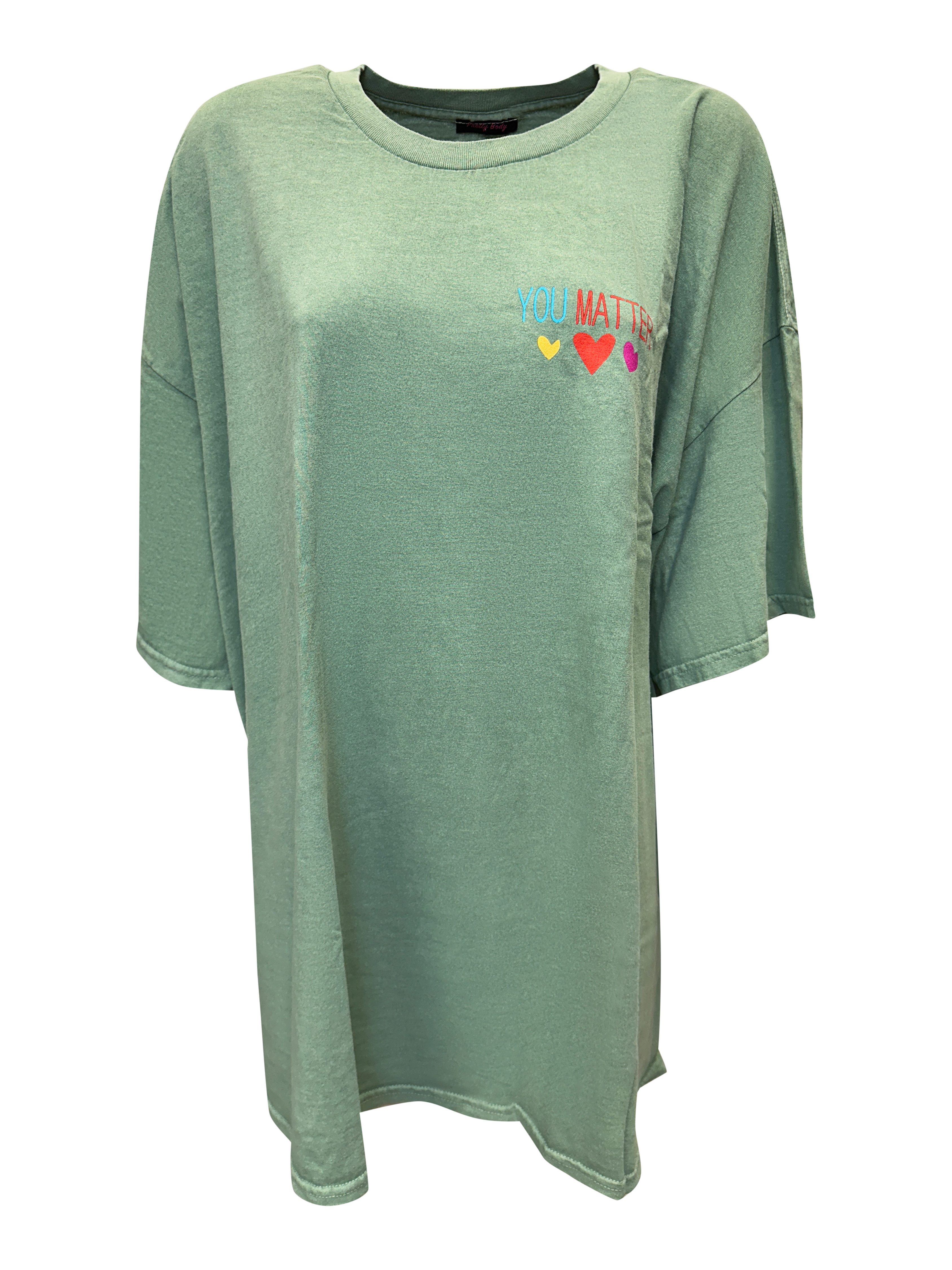 Worldclassca T-Shirt Worldclassca Oversized Print You Matter T-Shirt lang T günstig online kaufen