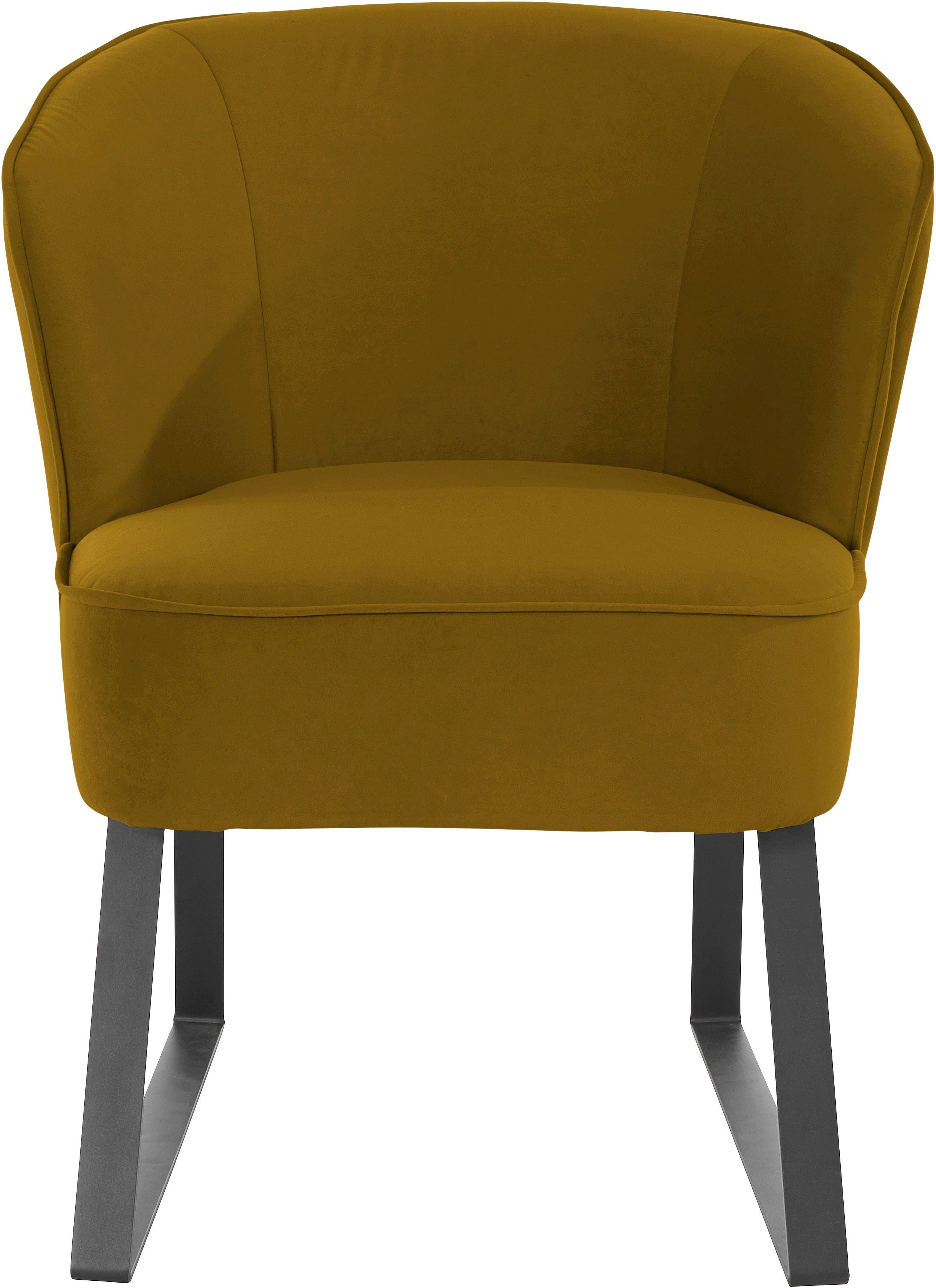 exxpo - sofa fashion Sessel mit und Keder Metallfüßen, in verschiedenen Stck. 1 Qualitäten, Bezug Americano
