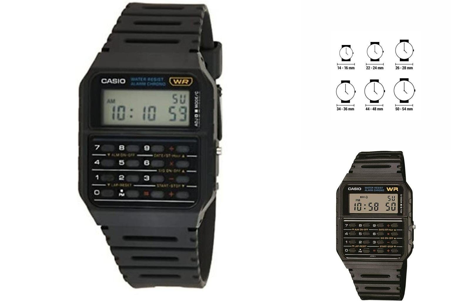 CASIO Quarzuhr Armbanduhr Unisex-Uhr Casio Databank CA-53W-1Z Digital Retro  Taschenre