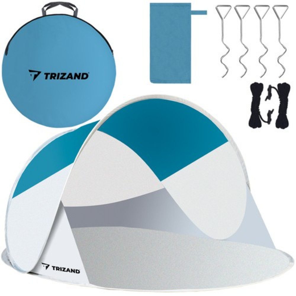 Trizand Faltzelt Strandzelt 220x120x90cm, Personen: 2 (Spar-Set, 1 tlg., praktisch stabil), Schützt vor starker Sonne und Wind
