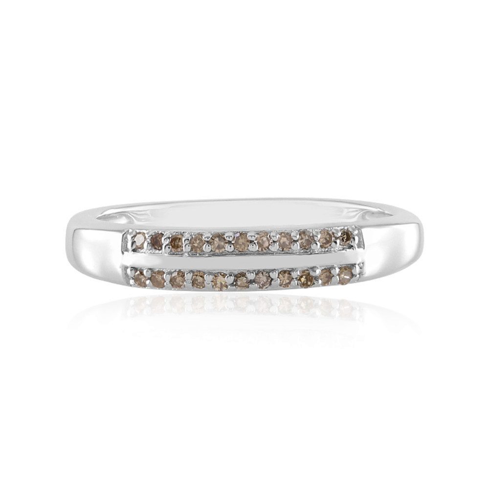 Cavill Diamantring Cavill Sterlingsilberring mit 22 Schokoladen-Diamanten 0,10 ct (1-tlg)