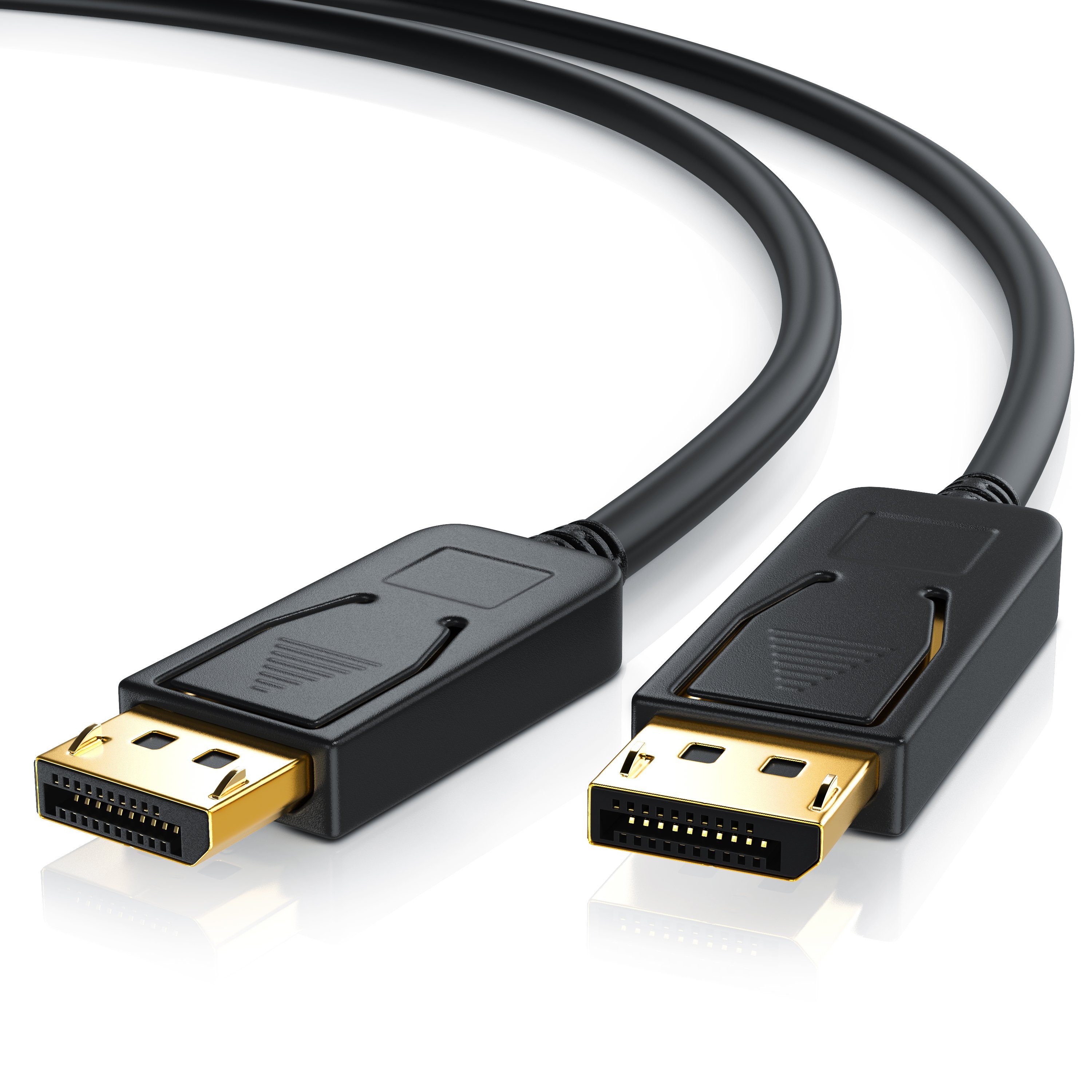CSL DP Monitor Kabel 4k 60Hz UHD incl. Audio-Übertragung - 2m Audio- & Video-Kabel, DisplayPort, (200 cm), für Gaming-Monitor und PC, flüssige, gestochen scharfe Bildwiedergabe