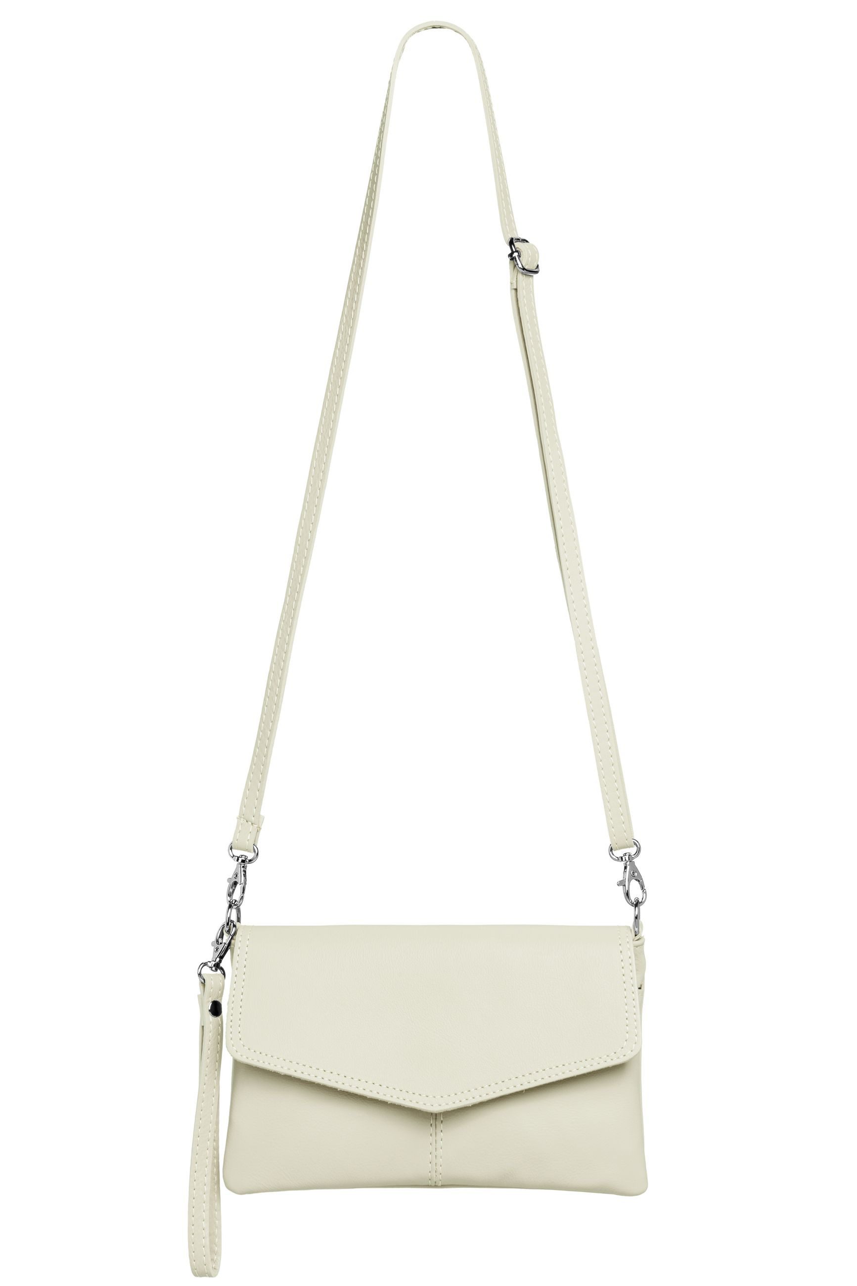 Caspar Clutch Abendtasche Leder Damen Umhängetasche - PREMIUM LINE - Modell No.322, aus 100% gewaschenem Echtleder aus Italien - samtig weich & nachhaltig