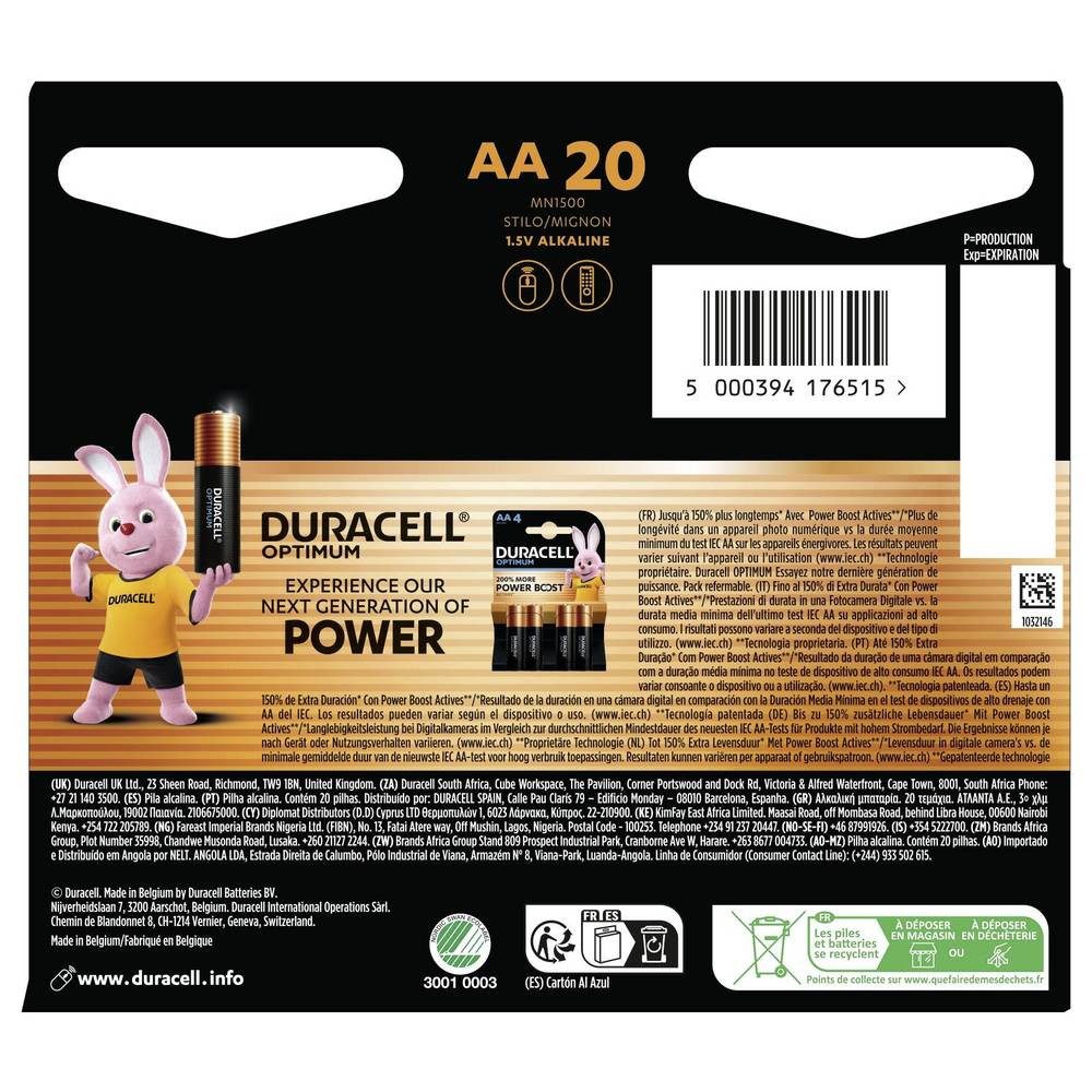 Duracell Plus Power Boost Mignon (AA)-Batterie 1.5 V 20 St. 151281 Batterie