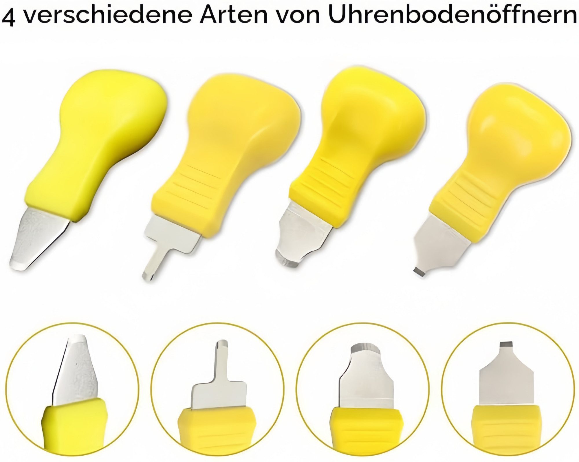 FOUORTUNATE-BEE Reparatur-Set 6-teiliges Uhrmacher-Werkzeugset für Uhrenreparaturen, 6-St., Uhrengehäuse-Öffner Set für verschiedene Uhrentypen – Bild 3 von 5