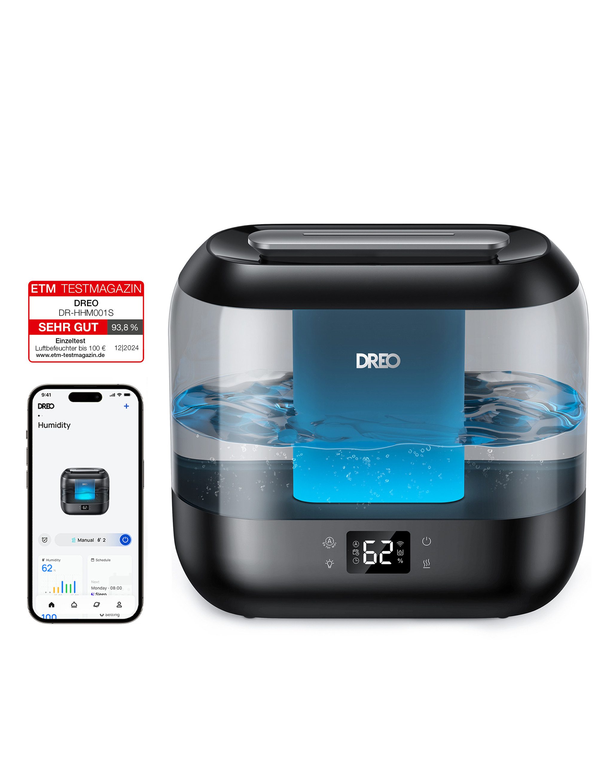 Dreo Luftbefeuchter Schlafzimmer, Top Fill 4L, leise Ultraschall Luftbefeuc günstig online kaufen