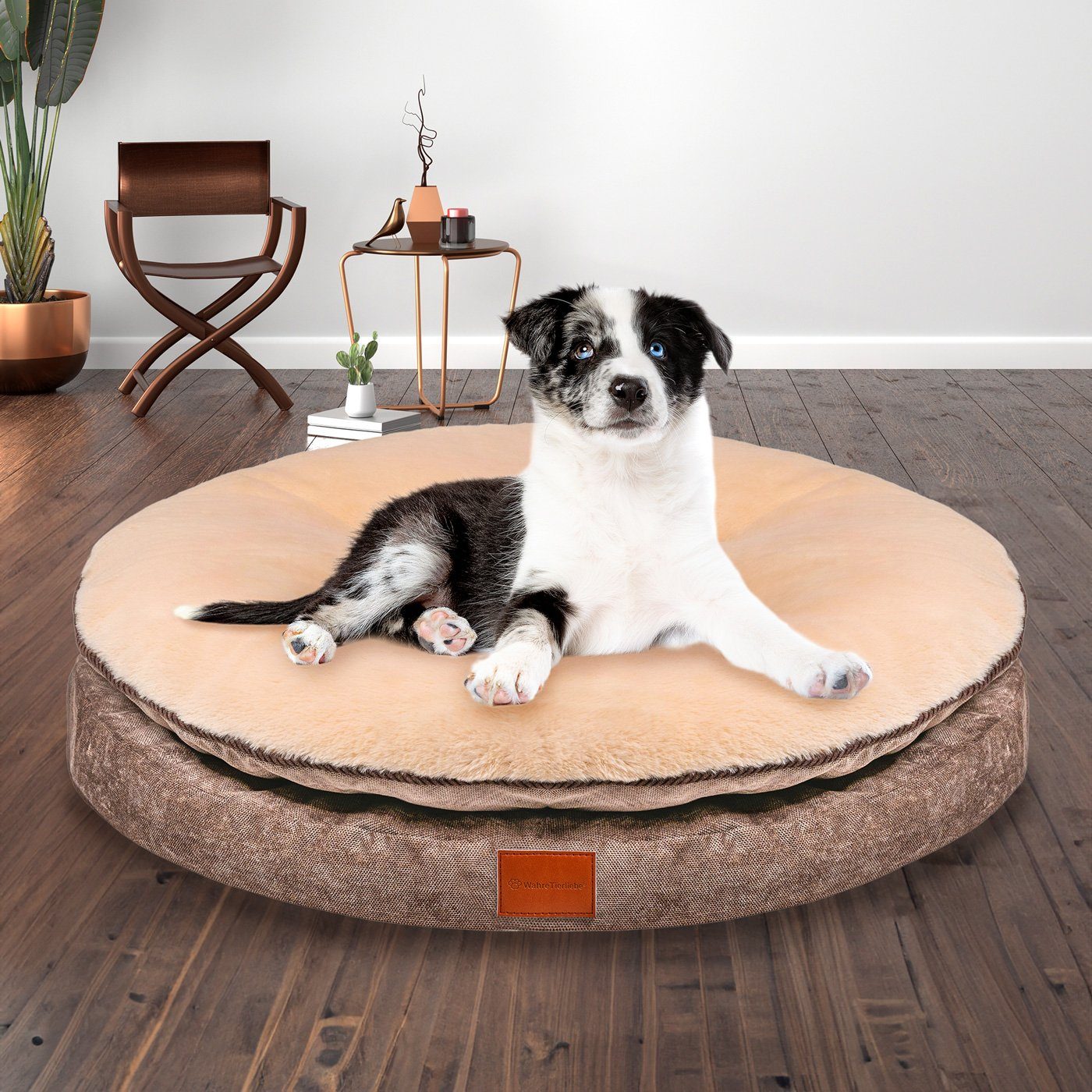 Wahre Tierliebe Tierbett - Premium Hunde Insel "Easy" - orthopädisch und flauschig -