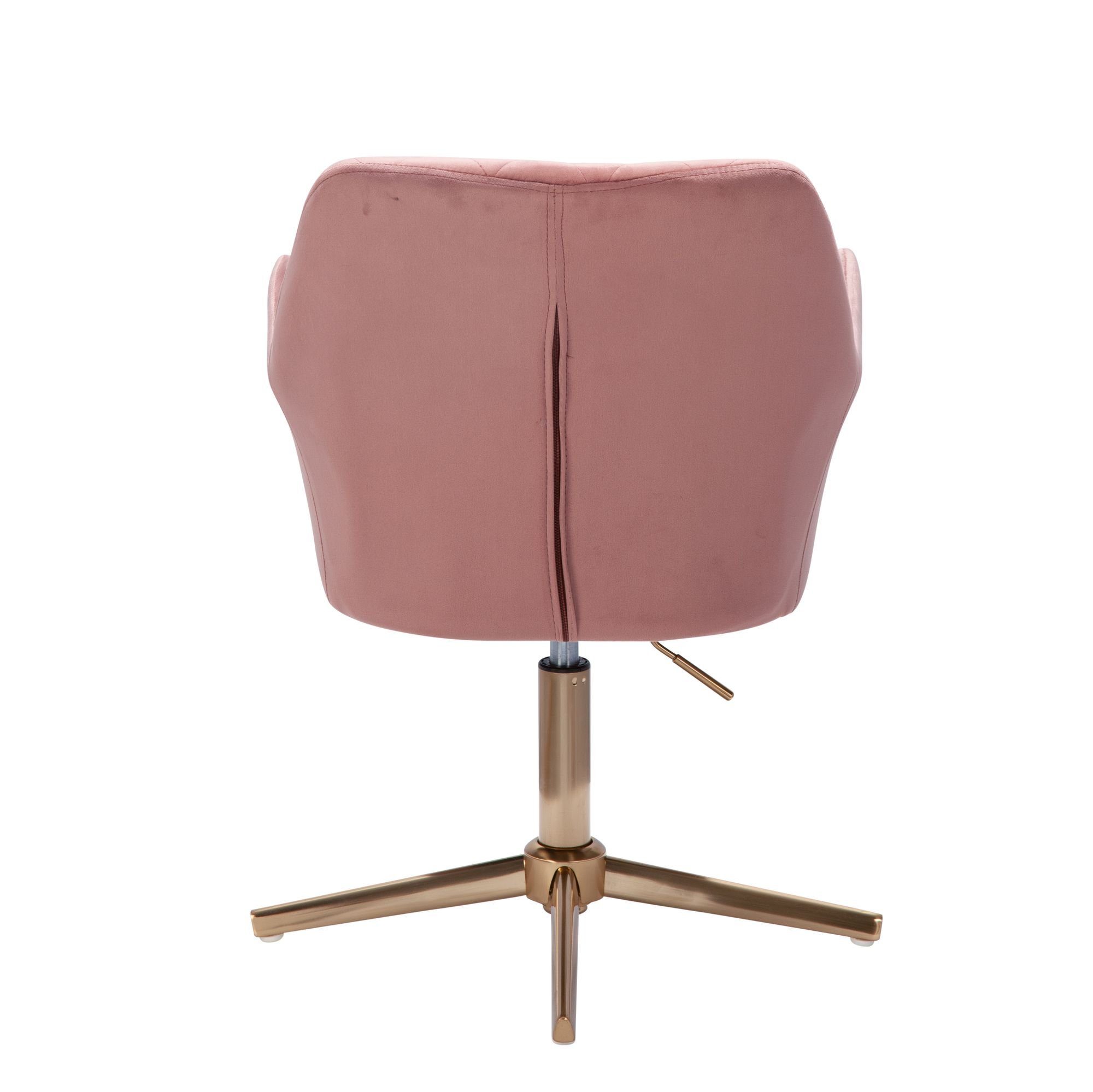 Sessel-Drehstuhl mit TANARO Armlehnen - Rosa KADIMA Loungesessel Rosa DESIGN Rosa dein | für | Homeoffice: Armlehnen,