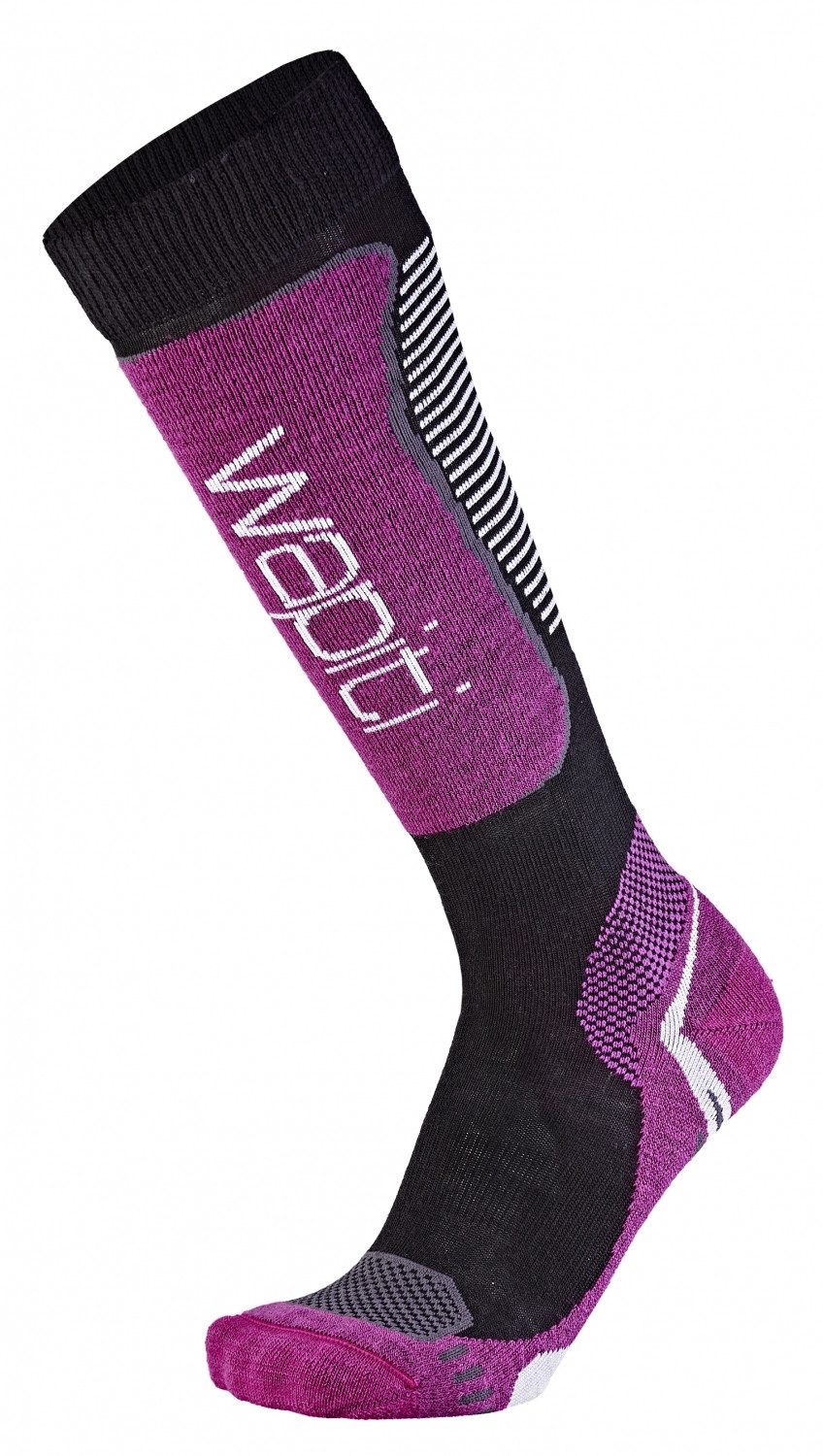 wapiti Skistrümpfe Wapiti W06 Merino Comfort Ski-Strümpfe schwarz/lila