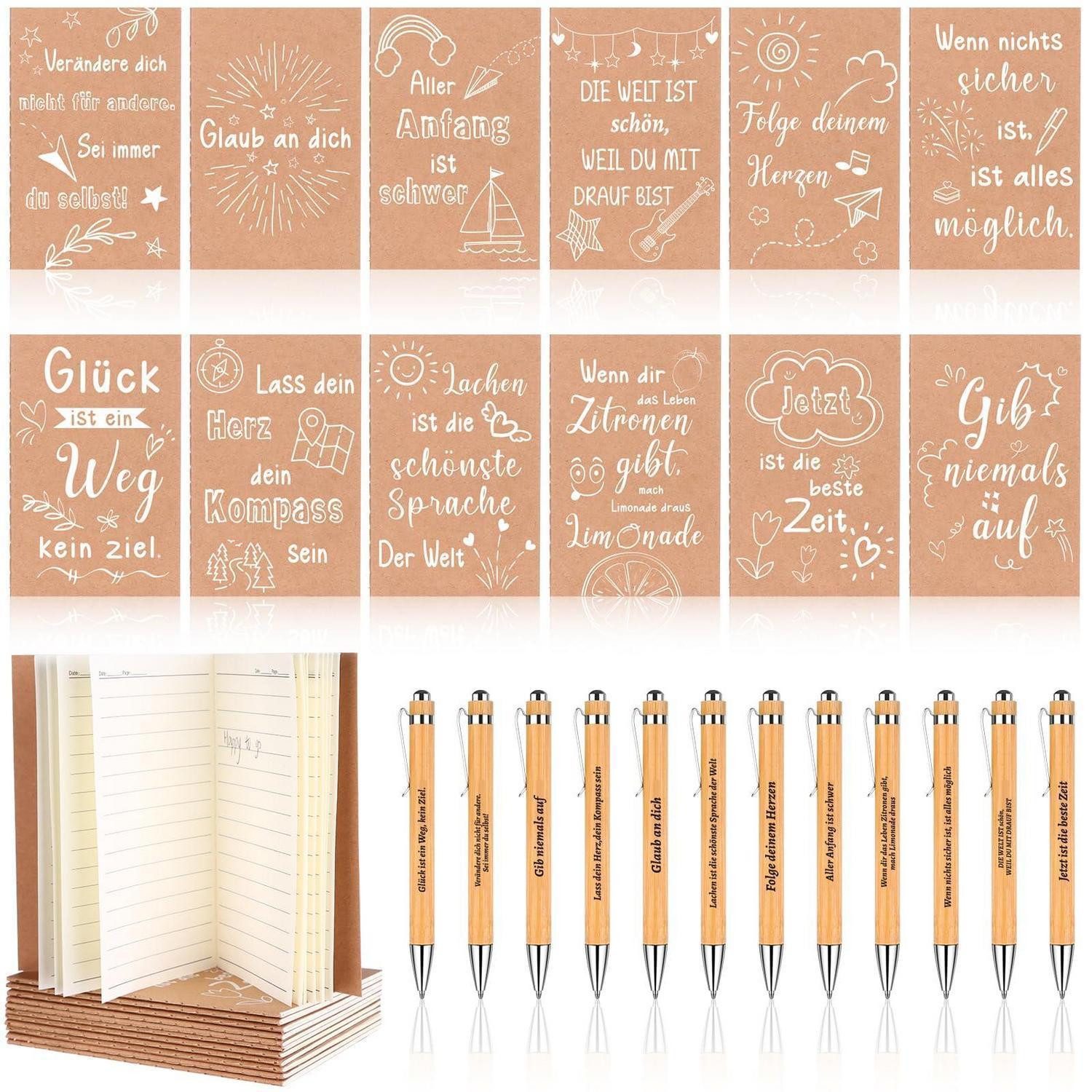 LuxusKollektion Notizblock Geschenkset Notizblock Stift Kollege 12er Set