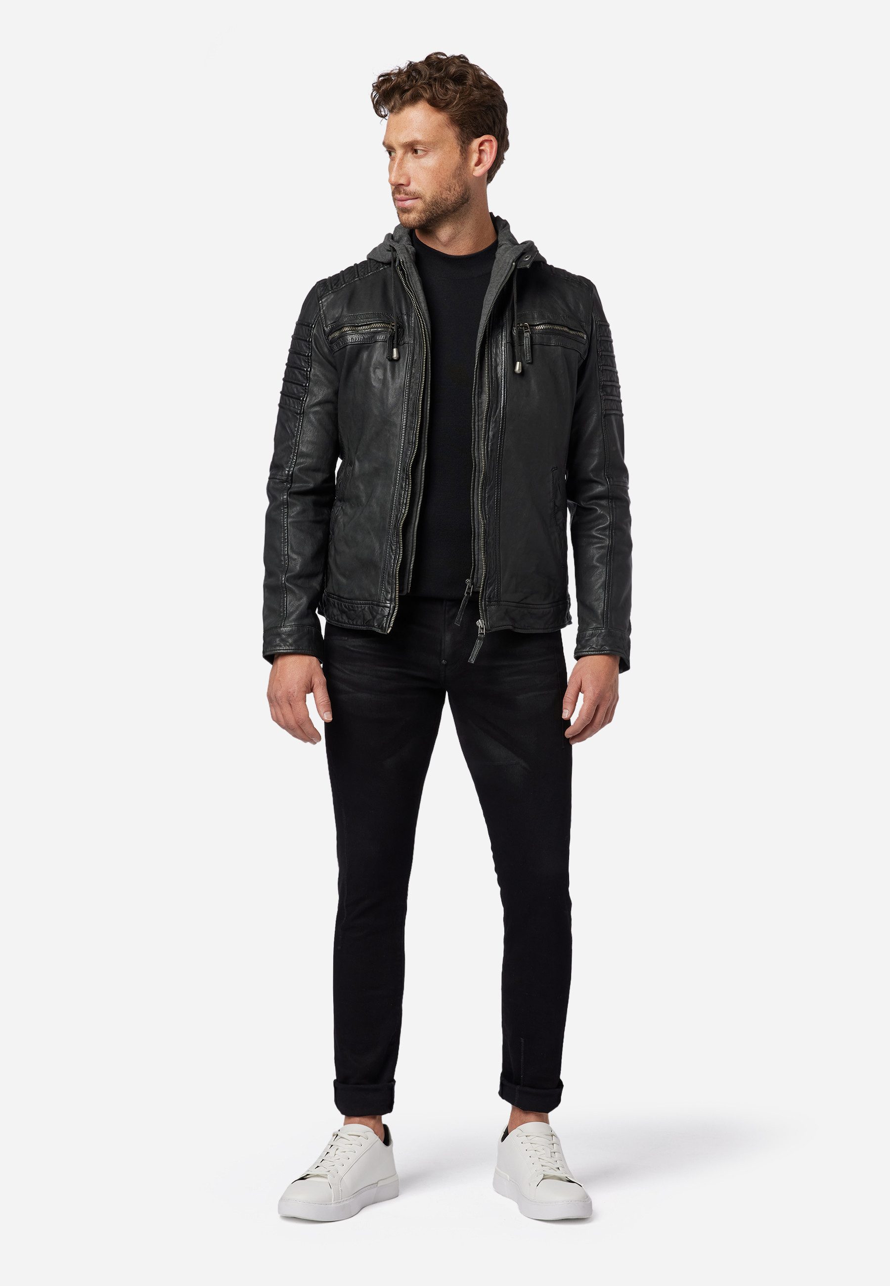 RICANO Lederjacke 12815 Hood Lederjacke mit günstig online kaufen