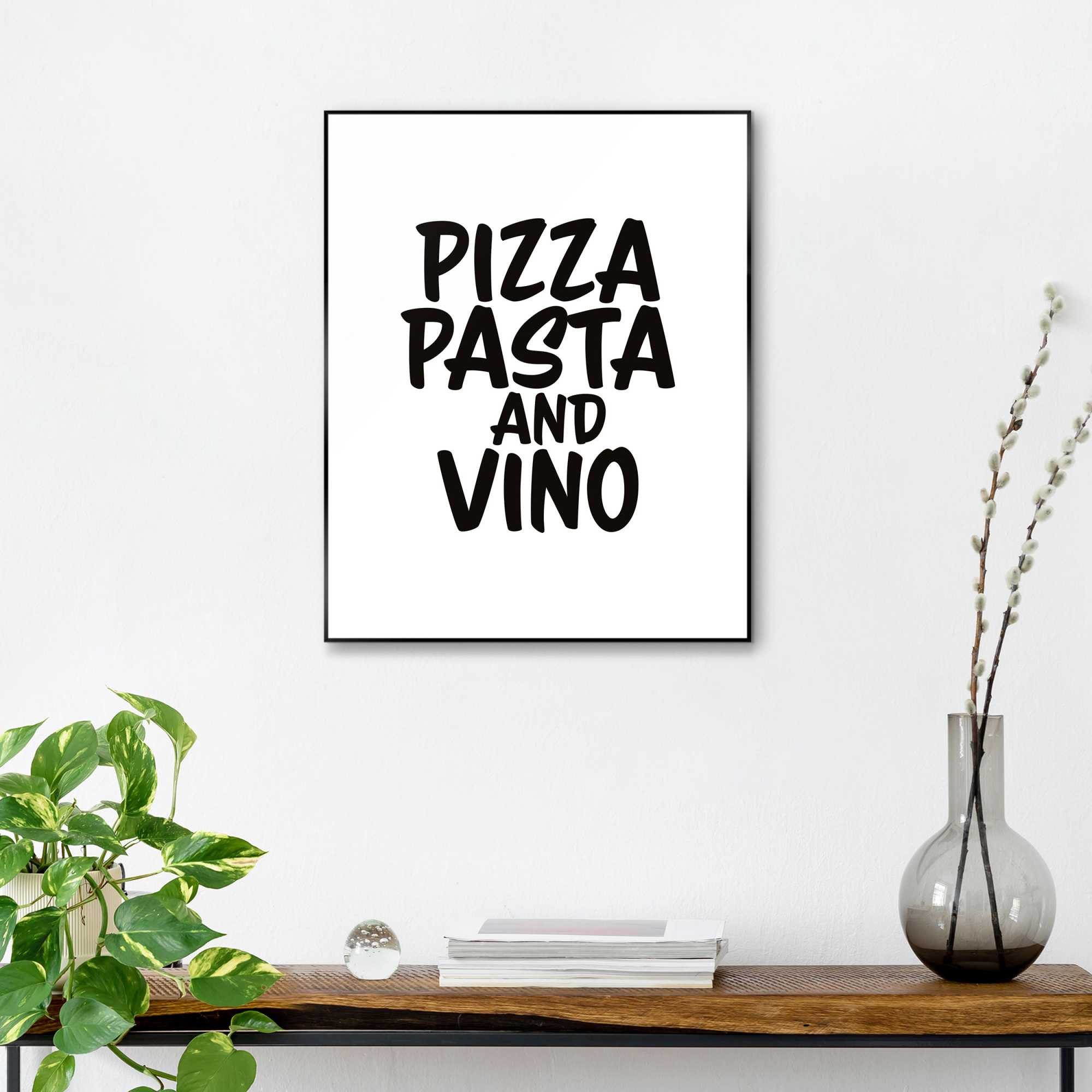 Reinders! Bild mit Rahmen Pizza, Pasta and Vino günstig online kaufen