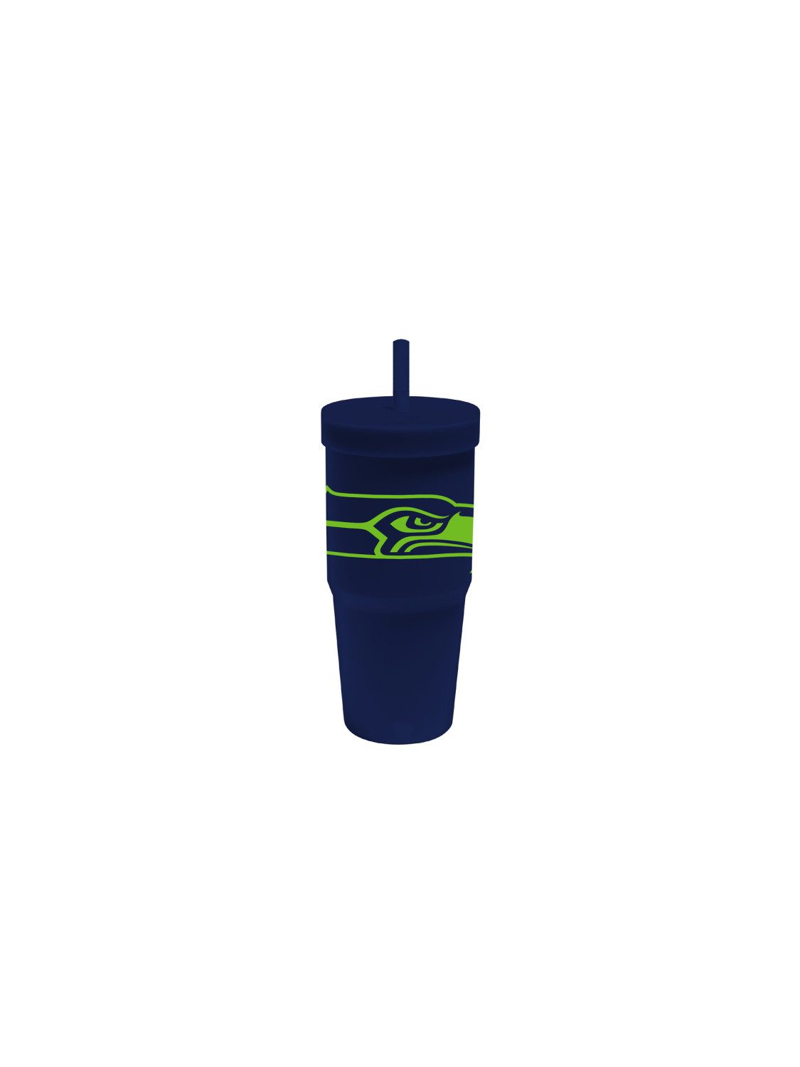 Seattle Seahawks Glas Seattle Seahawks Silicon Glass W/Straw & Lid
