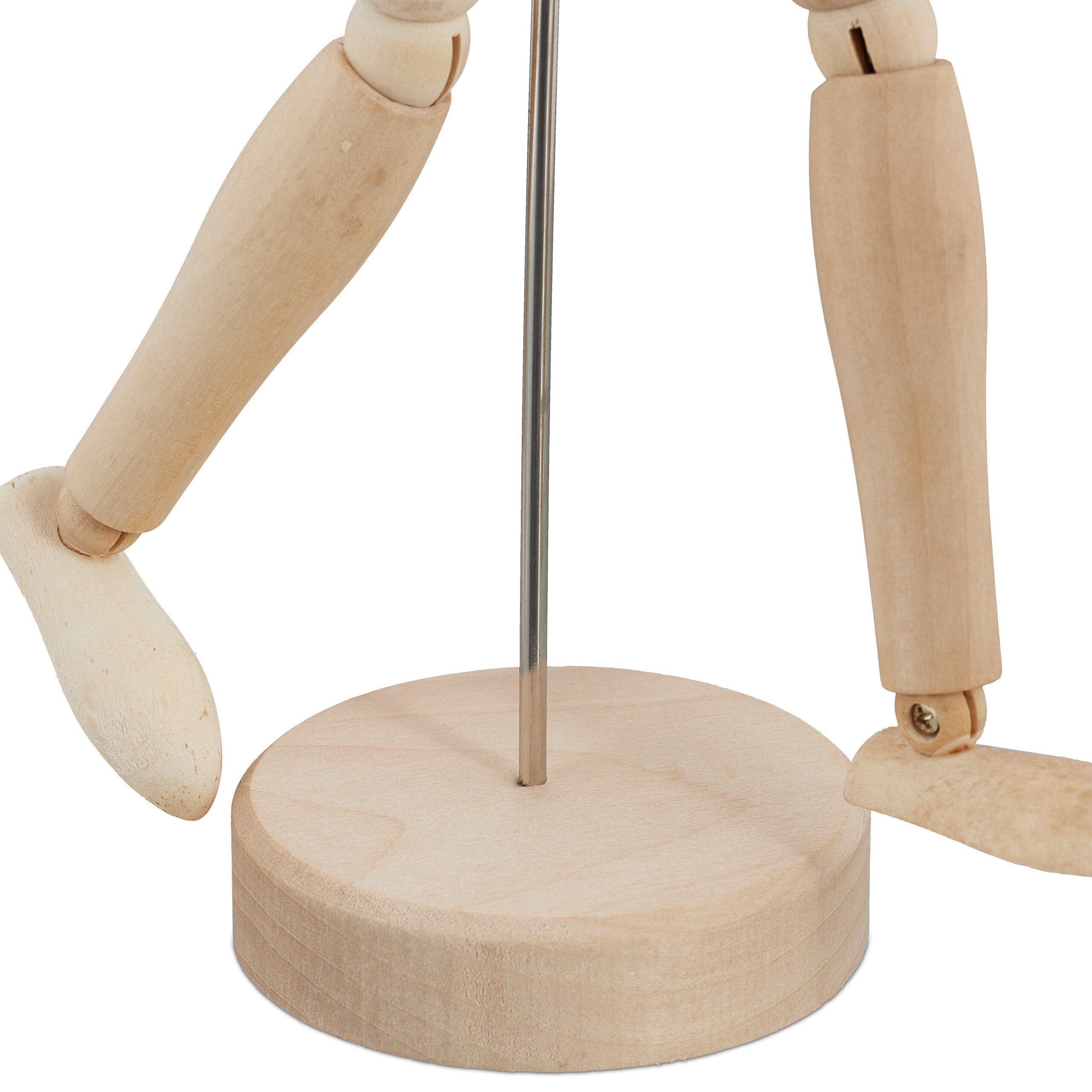 relaxdays Malvorlage 2er Set Gliederpuppe 30 cm