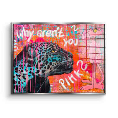 DOTCOMCANVAS® Acrylglasbild Why aren't you pink - Acrylglas, Der rosarote Panther Acrylglasbild Why aren't you pink comic Pop Art