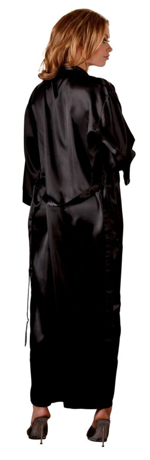 schwarz (2XL-3XL,L-XL,S-M) - Cottelli - Cottelli Kimono LINGERIE Nachthemd LINGERIE