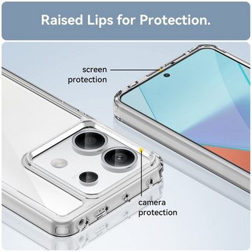 Wigento Handyhülle Für Xiaomi Redmi Note 13 Pro Plus TPU Acryl Handy Hülle Transparent