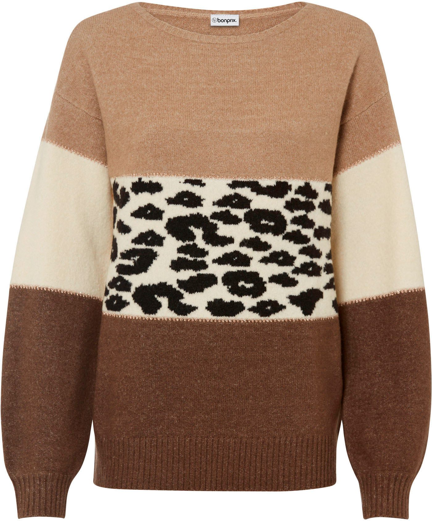 braun/taupe/creme leo bedruckt