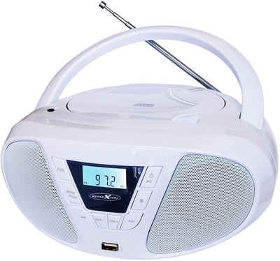 Reflexion CDR614U Boombox (UKW PLL Stereo Radio, 16,00 W, Programmier-Funktion (CD: 20 Tracks), USB für MP3-Wiedergabe, Boombox)