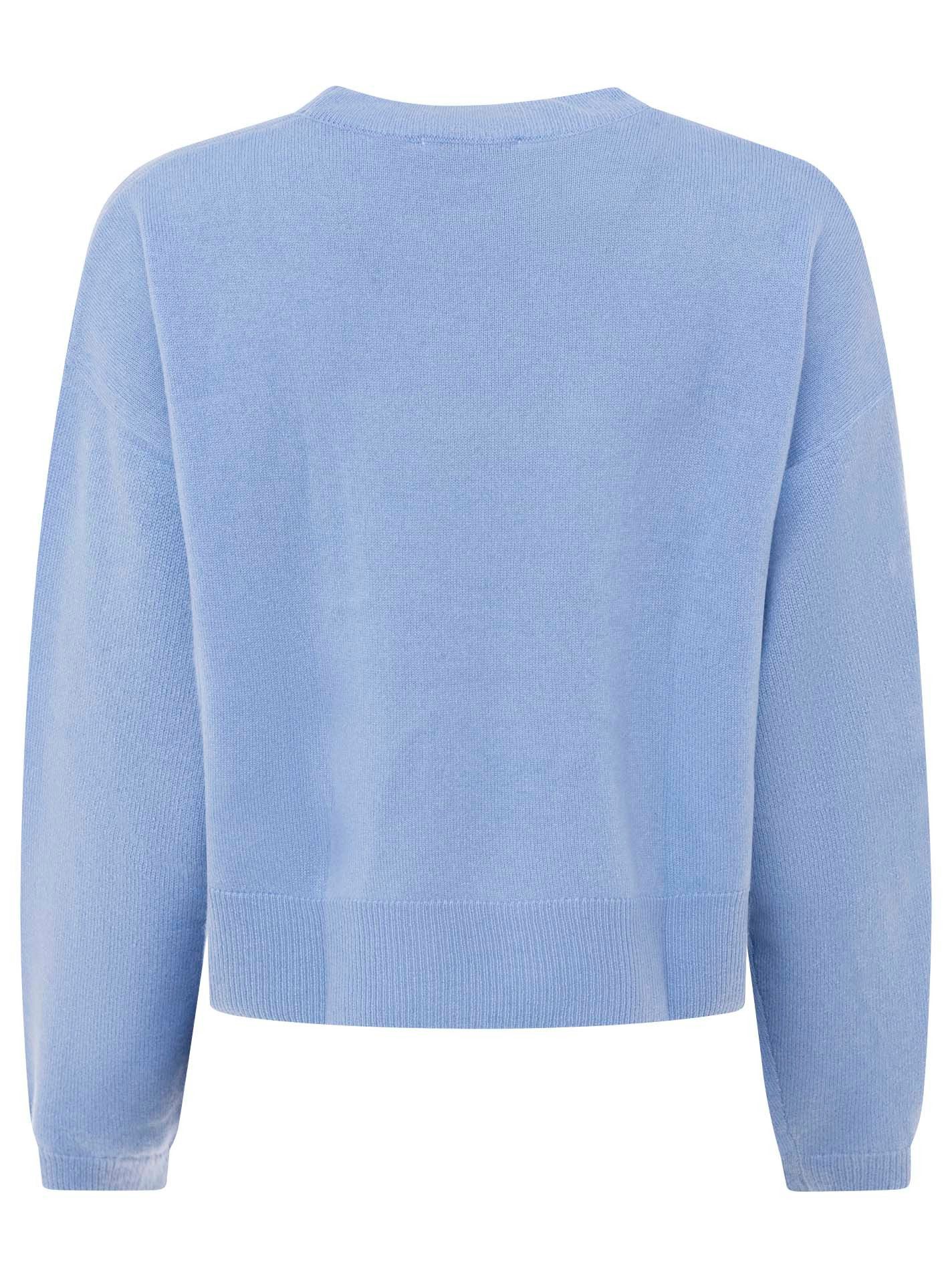 Zwillingsherz Kaschmirpullover Kastiger Rundhalspullover