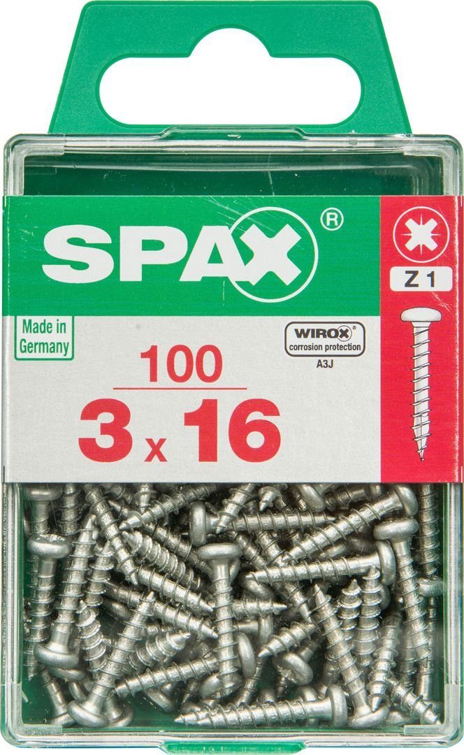 SPAX Holzbauschraube Spax Universalschrauben 3.0 x 16 mm TX 10 Rundkopf