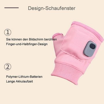 Viellan Winter-Arbeitshandschuhe Elektrische Handschuhe, Smart USB, beheizte Handschuhe,Handwärmer Drei Geschwindigkeitsstufen einstellbar, 360° Rundumheizung