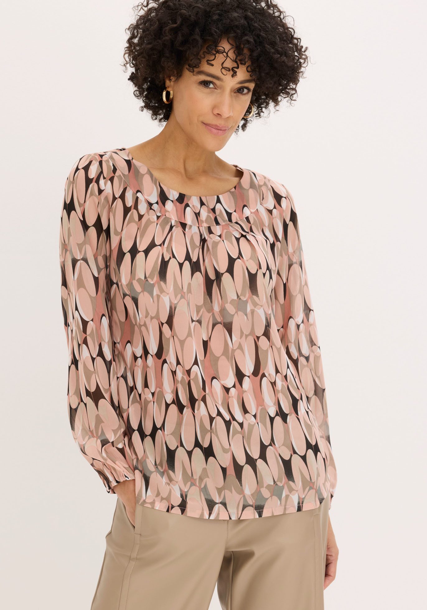 bonprix Tunika figurumspielende Passform, mit langem Arm, aus Polyester