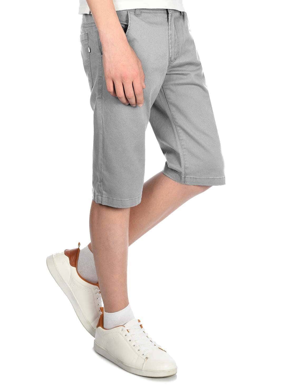 BEZLIT Chinoshorts Kinder Jungen (1-tlg) mit elastischem Chino Shorts Hellgrau Bund