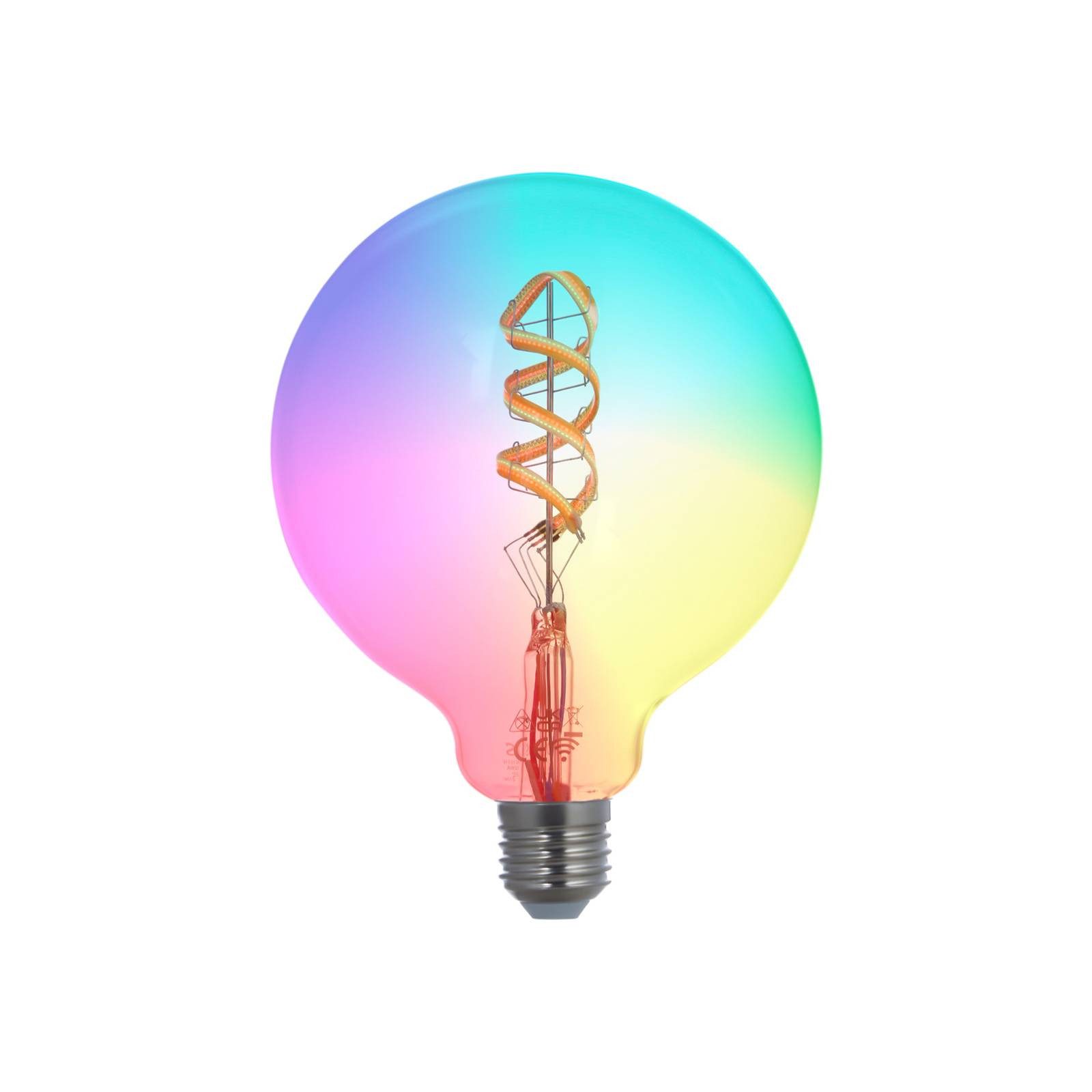 LUUMR LED-Leuchtmittel Smart LED G125, E27, Farbwechsel RGB + weiß