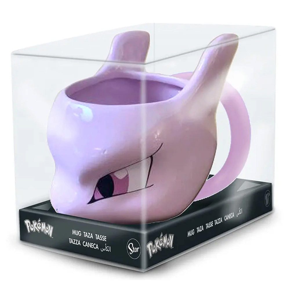 POKEMON JUEGO DE CARTAS Tasse Pokemon Mewtu 3D Tasse, 500 ml
