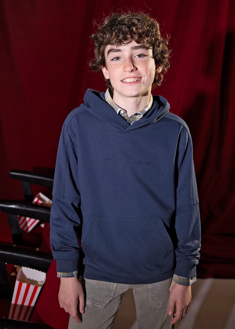 Mayoral Kapuzensweatshirt Kapuzen-Sweatshirt für Teenager Jungen – Stickerei & Tasche (740278)