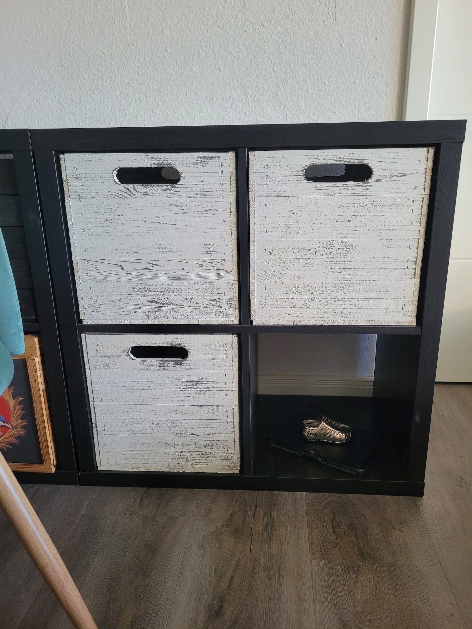 Kistenkolli Altes Land Allzweckkiste 3er set Holzbox Vintage Weiss  Regalkiste passend für Ikea Kallax und