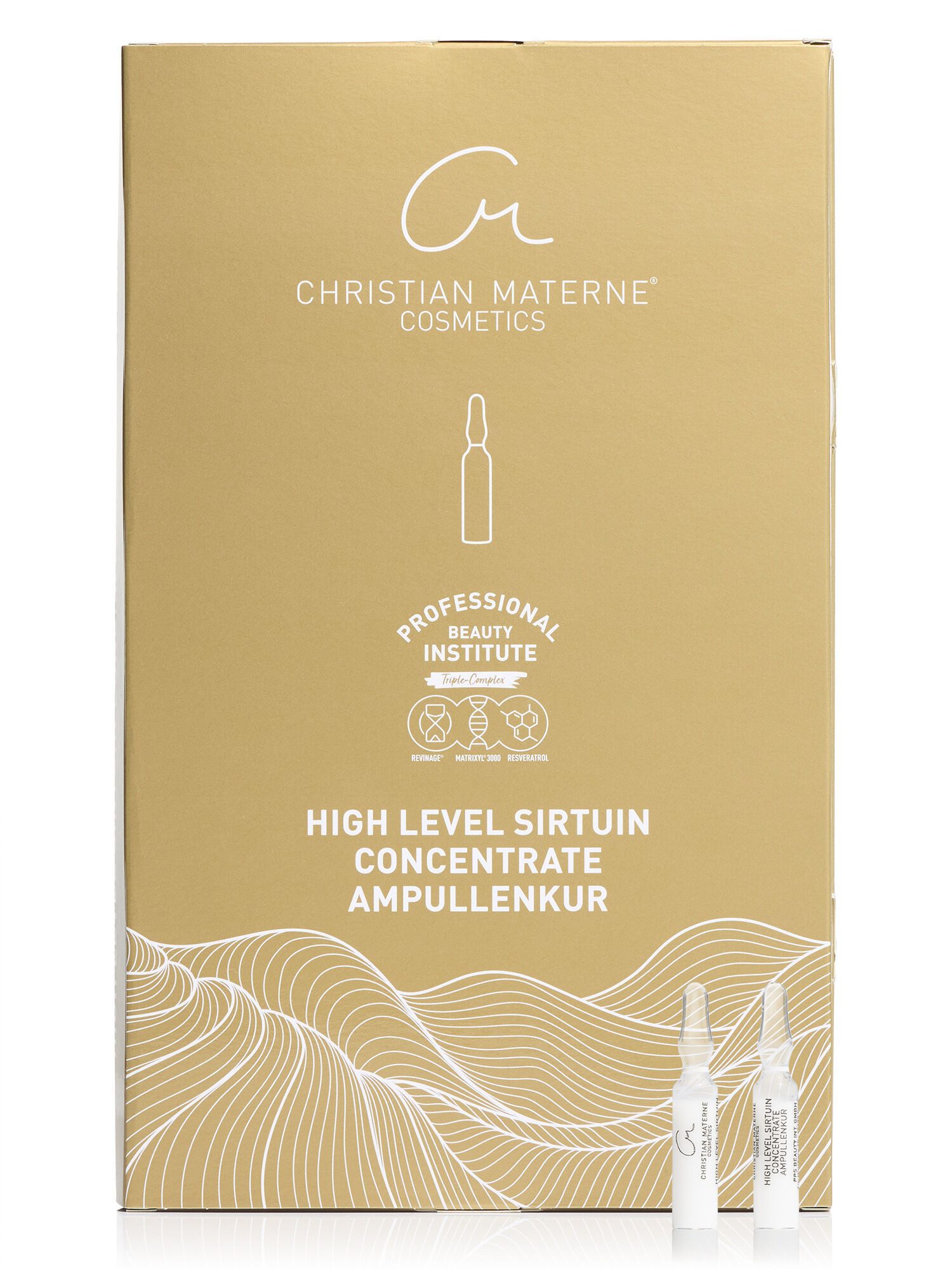 Christian Materne Feuchtigkeitspflege-Set Ampullen "High Level Sirtuin Concentrate" Anti-Aging, 56x 2 ml, straffend, feuchtigkeitsspendend & hauterneuernd