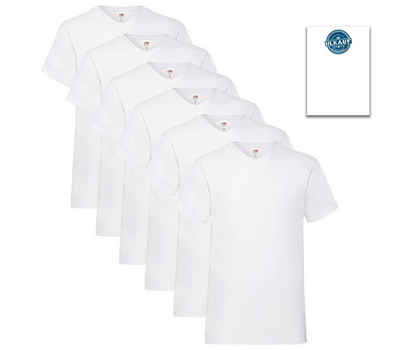 Fruit of the Loom T-Shirt Herren 6er V-Neck T-Shirt M L XL XXL 3XL 4XL 5XL Farbsets (6er-Sets)