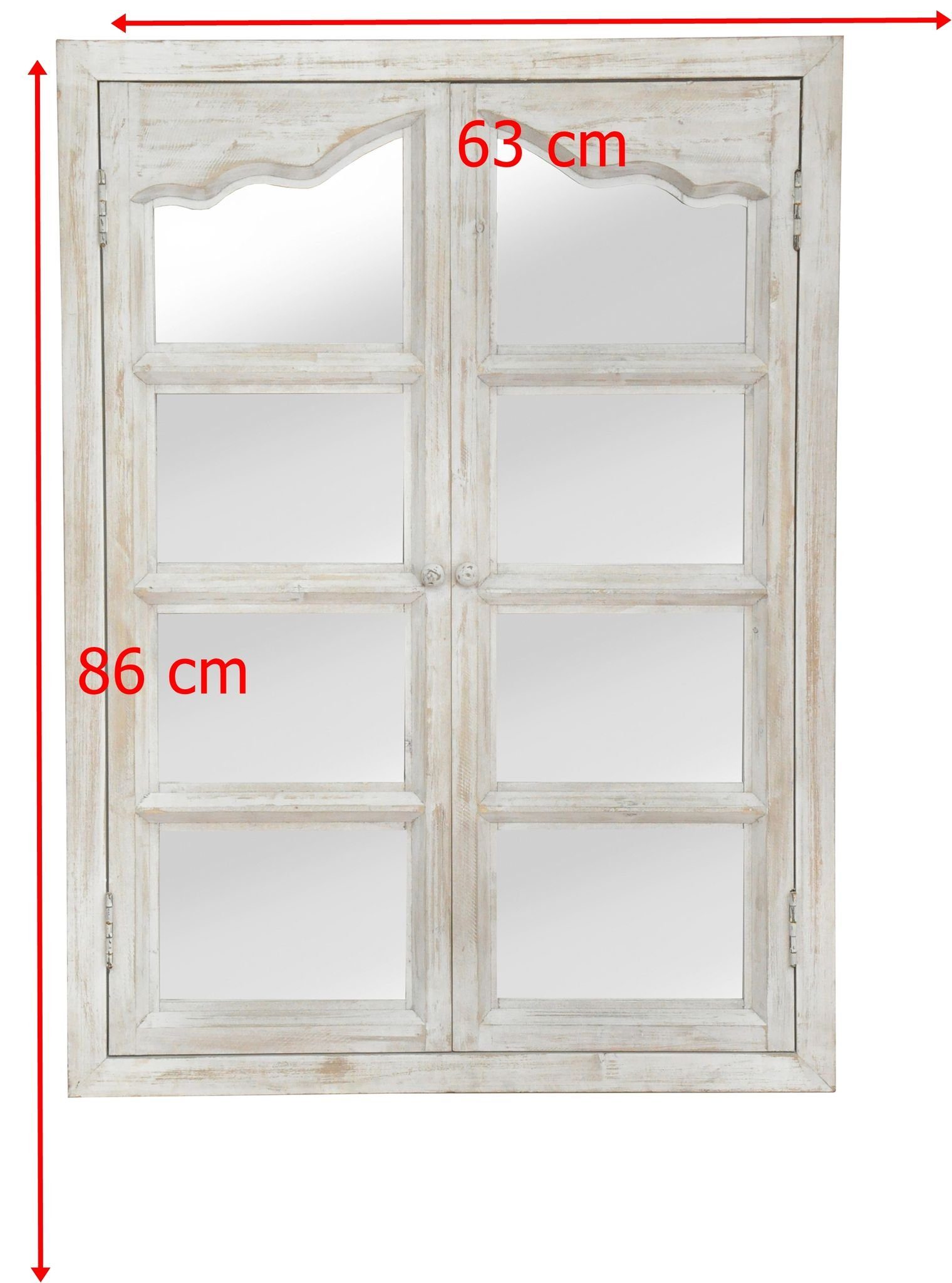 elbmöbel Wandspiegel »Spiegel Wandspiegel weiß Landhaus Holz