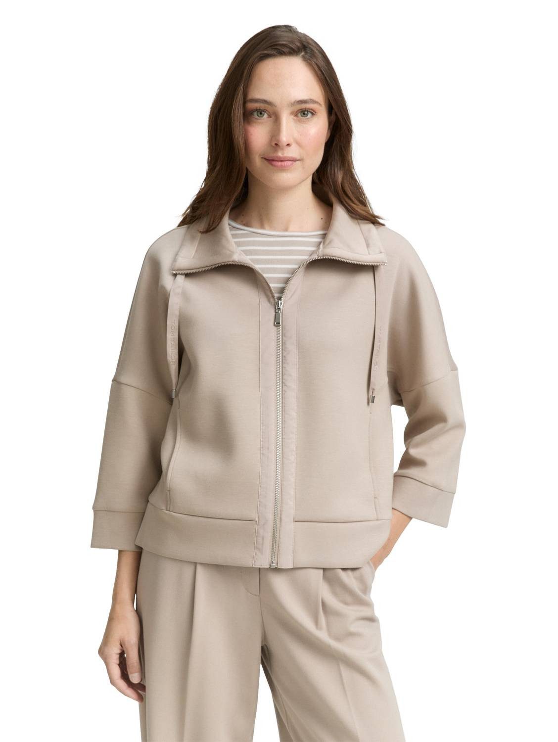 TOM TAILOR Strickfleecejacke Sweatshirtjacke Mit seitlichen günstig online kaufen