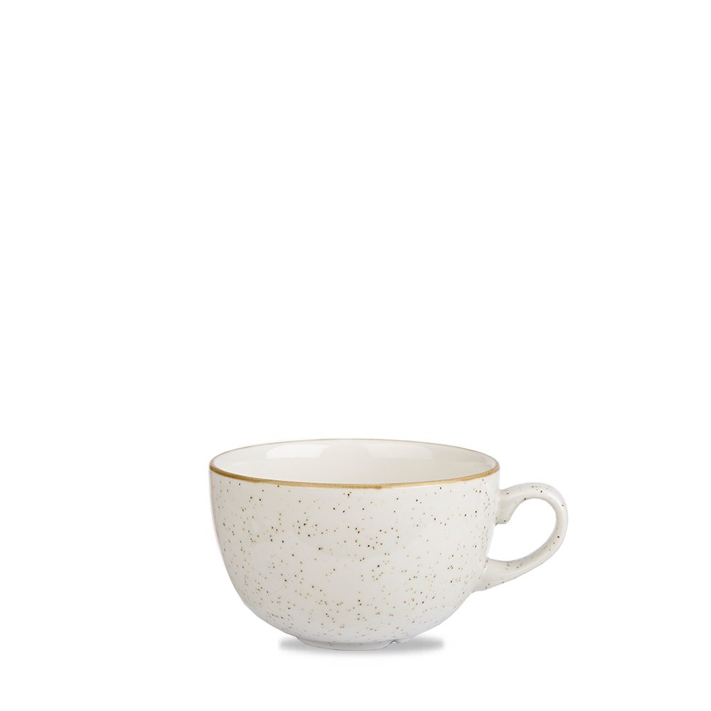 Churchill Tasse Super Vitrified Stonecast Barley White Cappuccino Tasse, Porzellan