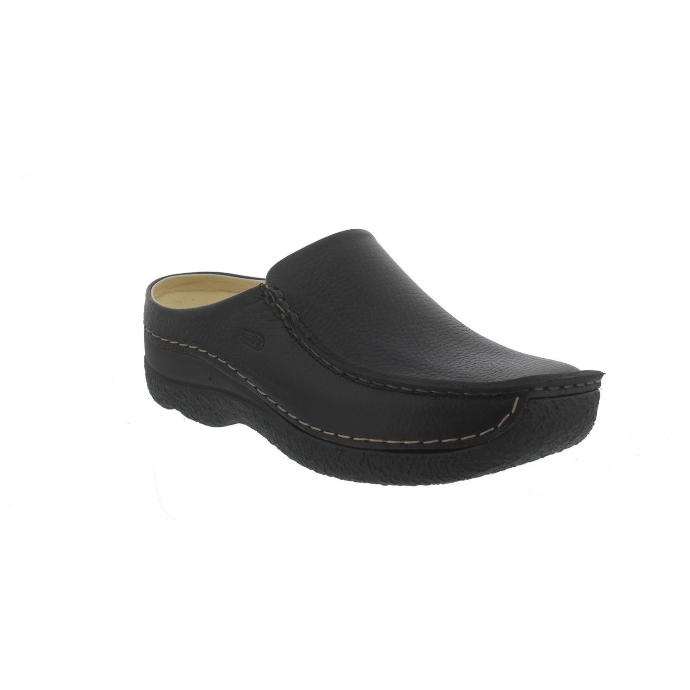 WOLKY Wolky SEAMY SLIDE Clog, Printed leather - Glattleder, black, Wechself günstig online kaufen