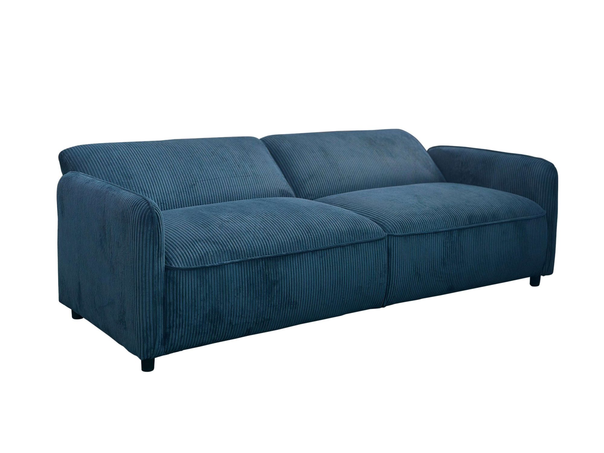 Dorel Home 3-Sitzer Allie Curved Schlafsofa 209 cm, Bettfunktion (110/190), verstellbare Rückenlehne, Cord u. Velours – Bild 5 von 5